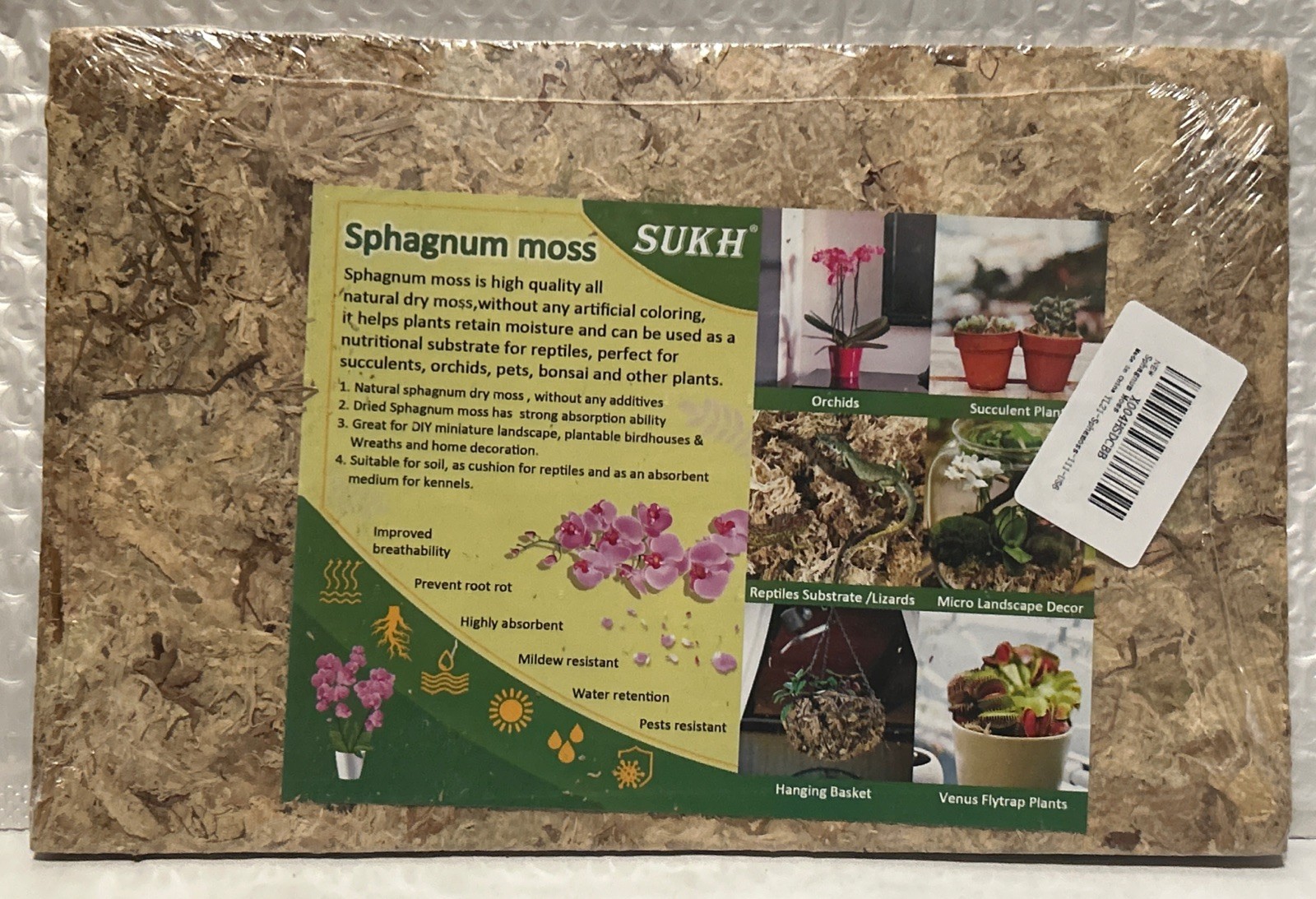 Sphagnum Moss YL21 by SUKH, 111-US6 – 3.8 oz package, NEW Sealed
