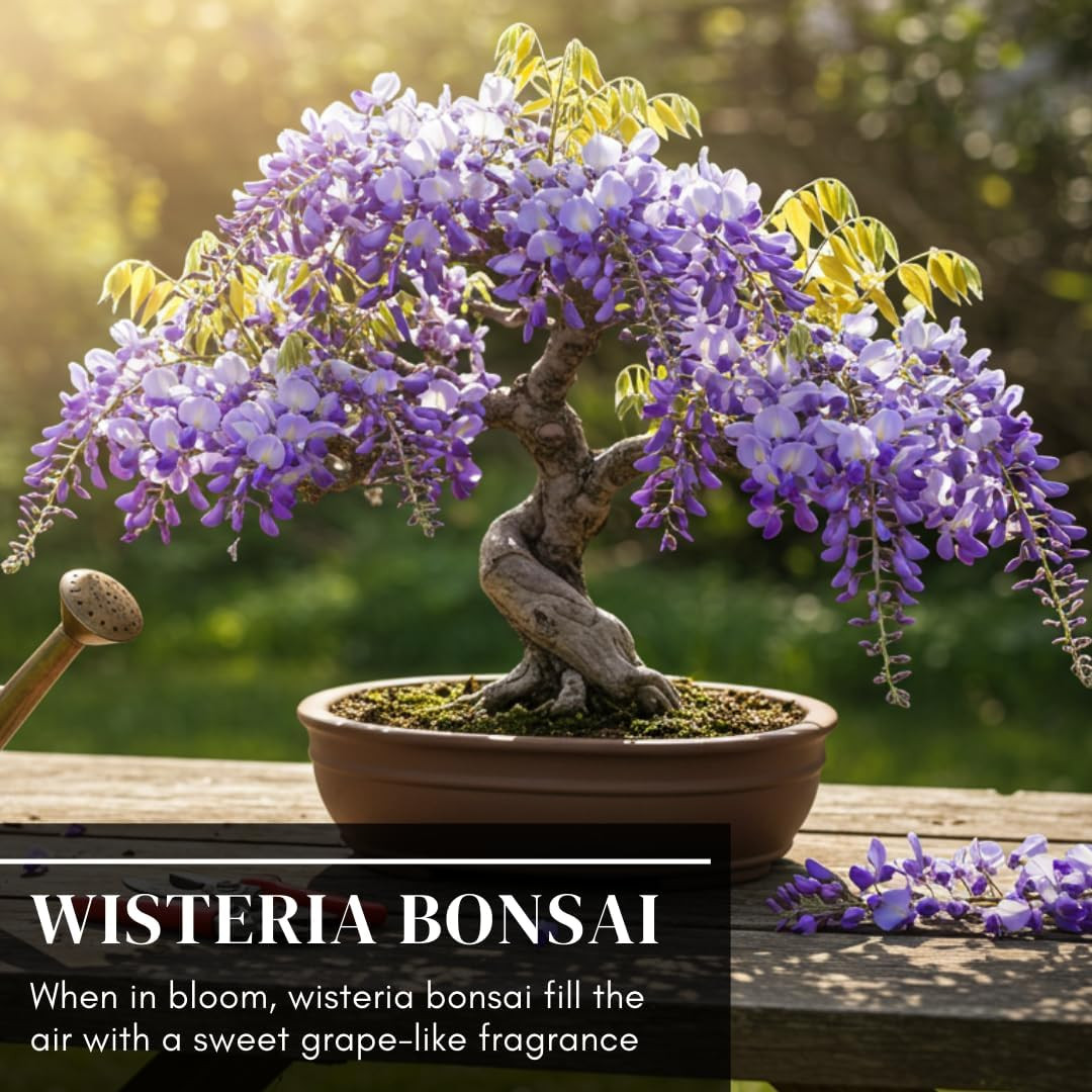 1 Chinese Wisteria Bonsai Tree Seedling for Planting – 1 Year Old Well Rooted Se