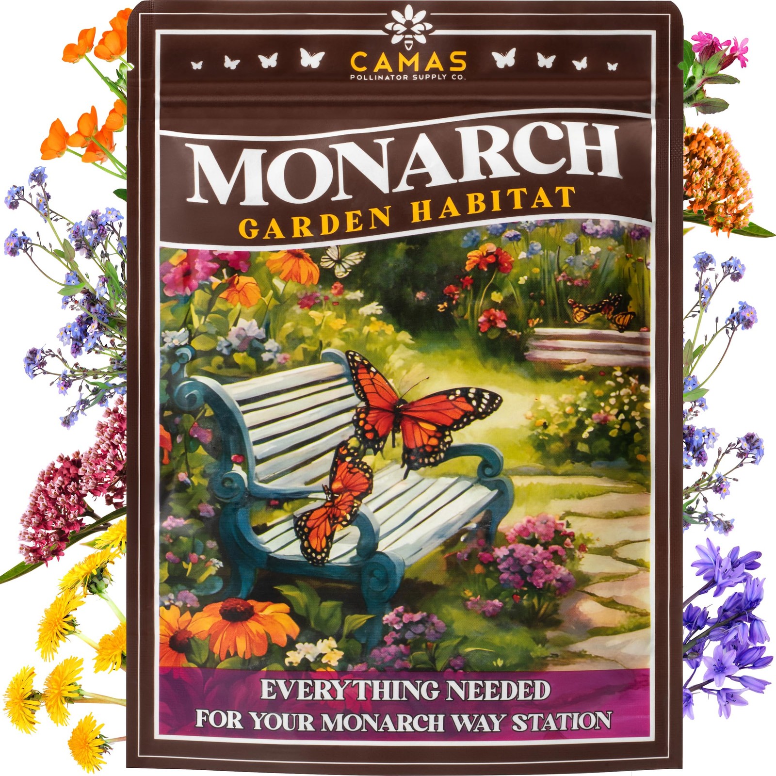 Monarch Butterfly Garden Kit with Milkweed Seeds–Perennial Flower Spectrum