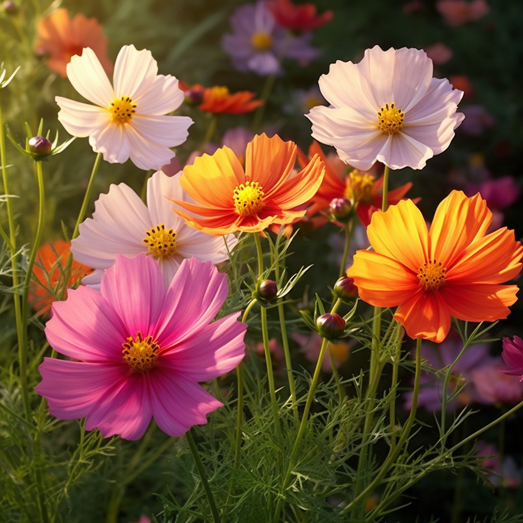 50+ Bright Lights Cosmos Seeds – 100% Heirloom – Non-GMO – Open Pollinating