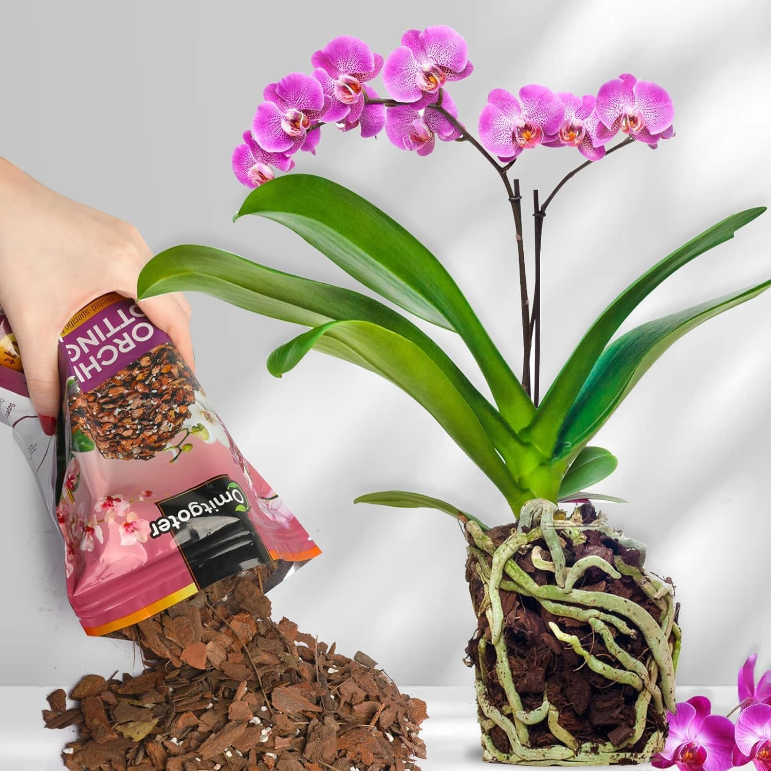 Organic Orchid Potting Mix 1Qt, Mixture of Orchid Bark and Perlite, Specifically