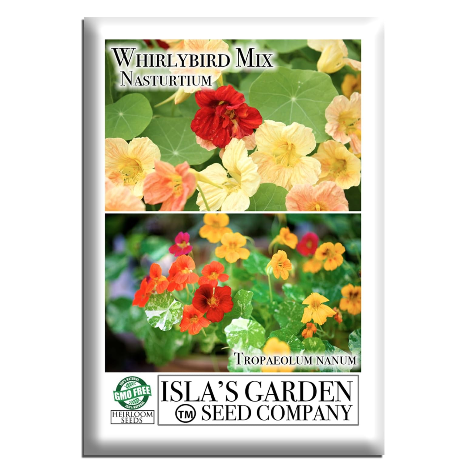 Mix Nasturtium Seeds (Tropaeolum nanum) – 50+ Heirloom Non-GMO Red
