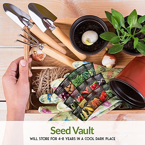 Vegetable Garden Collection Seed Vault – Non-GMO Heirloom Family Garden Seeds