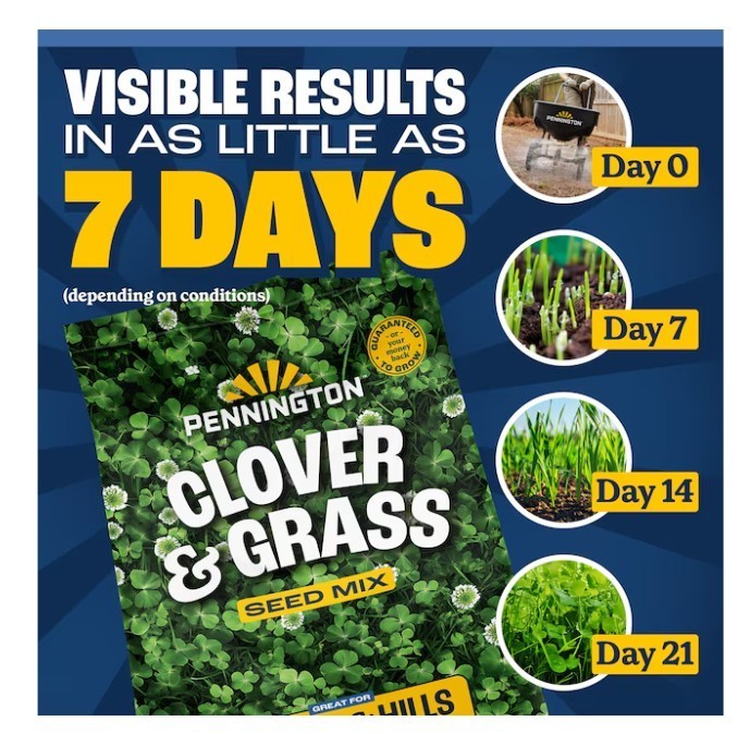 [FASH SALE] Pennington Clover Mixture Grass Seed 7 lb Bag Lawn Seed (2 Pack) NEW