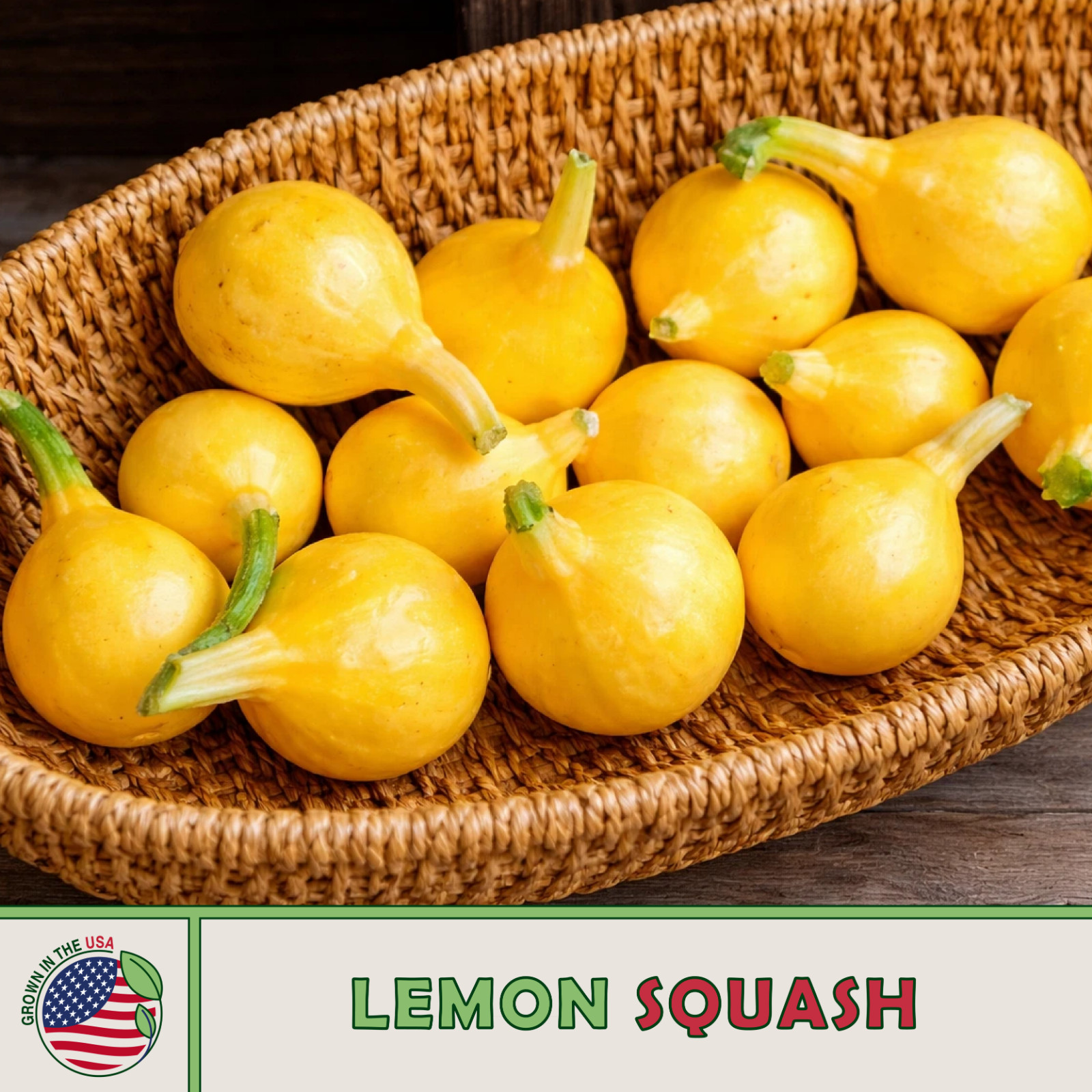 10 Rare Lemon Squash Seeds, Heirloom, Non-GMO, Genuine USA