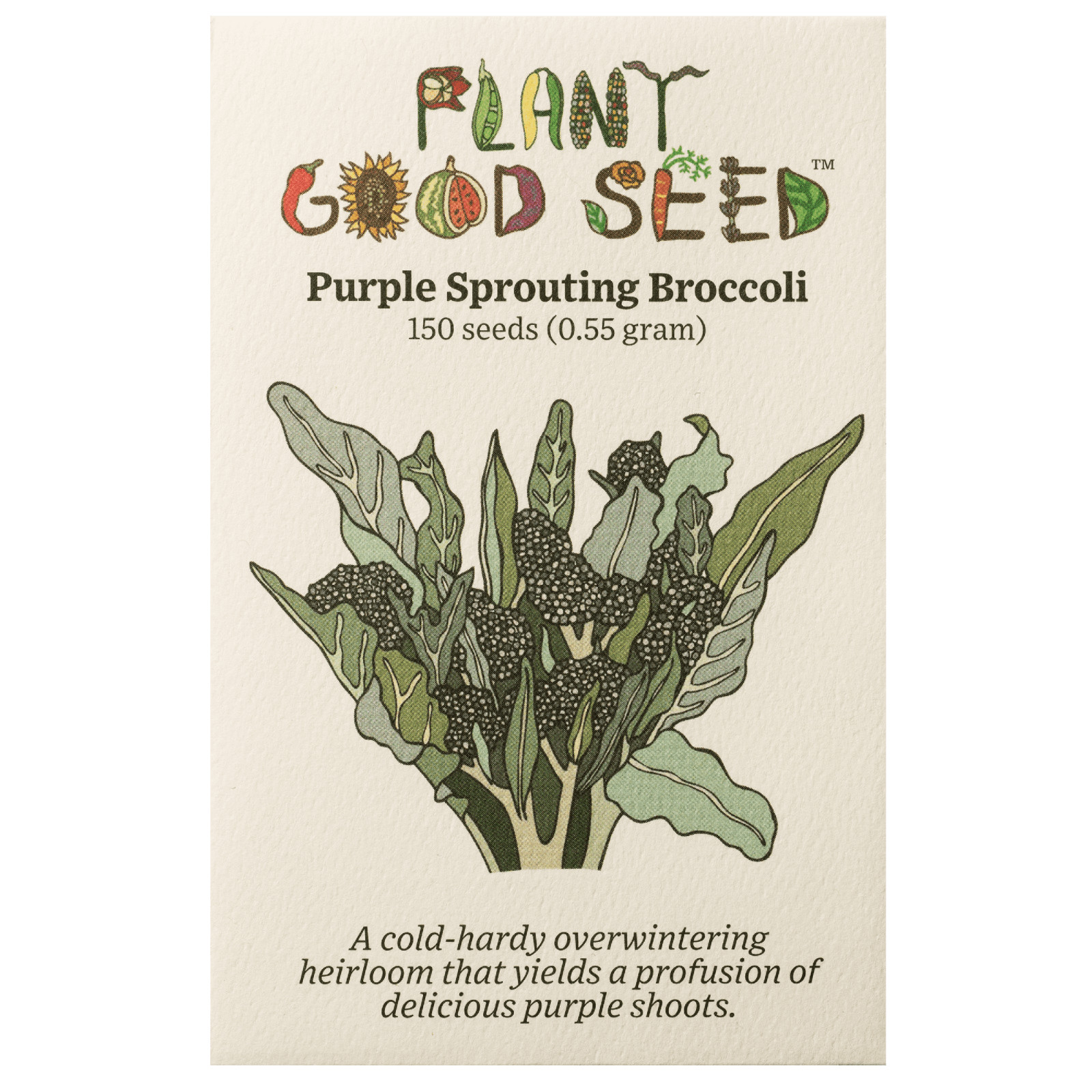 Purple Sprouting Broccoli Seeds for Planting Organic Non-GMO Seed Packet Bulk