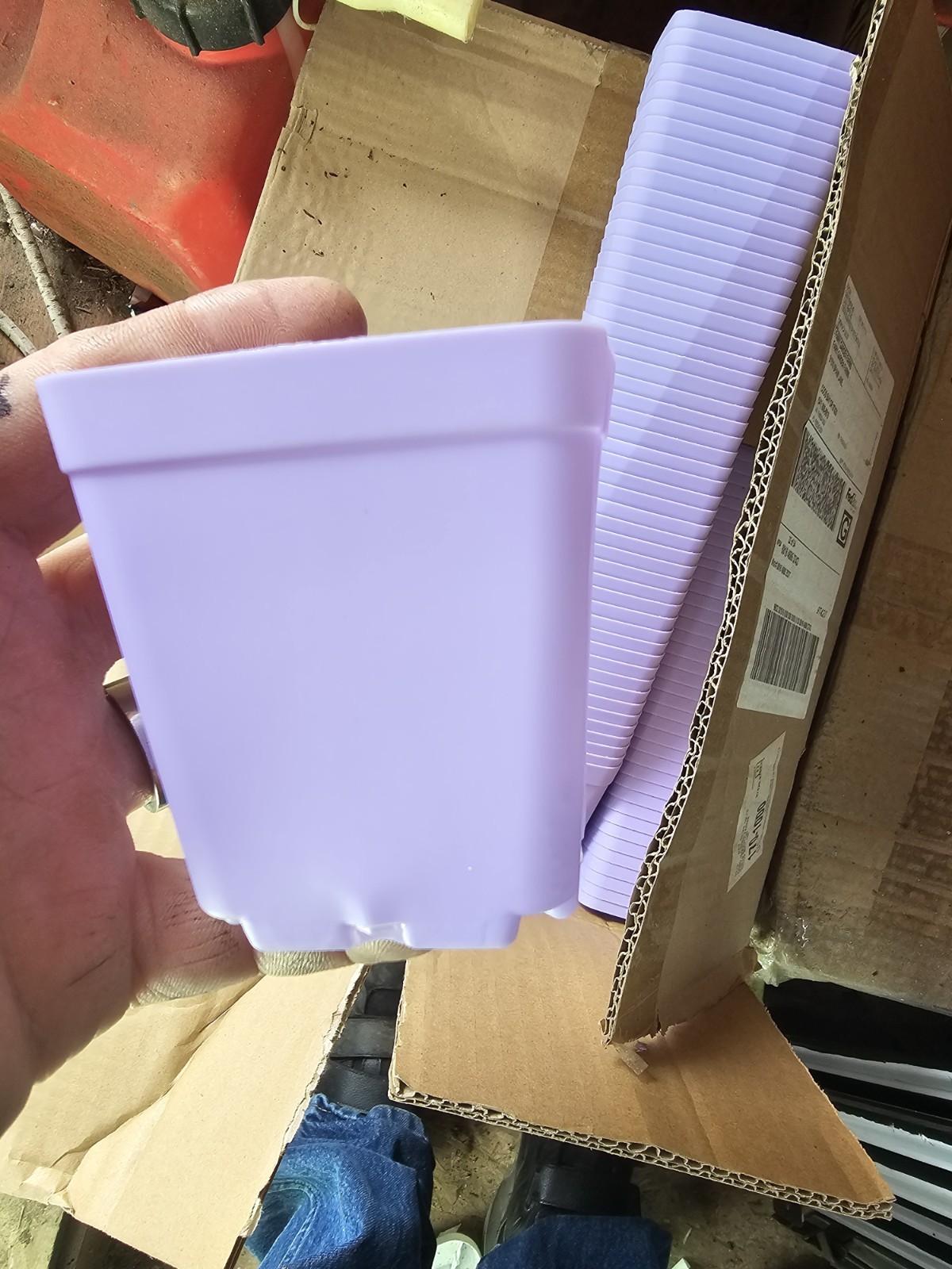 WHOLESALE CASE LOT 1000 nursery cups square 2.7″ x2.7 3″ pots VARIOUS COLORS