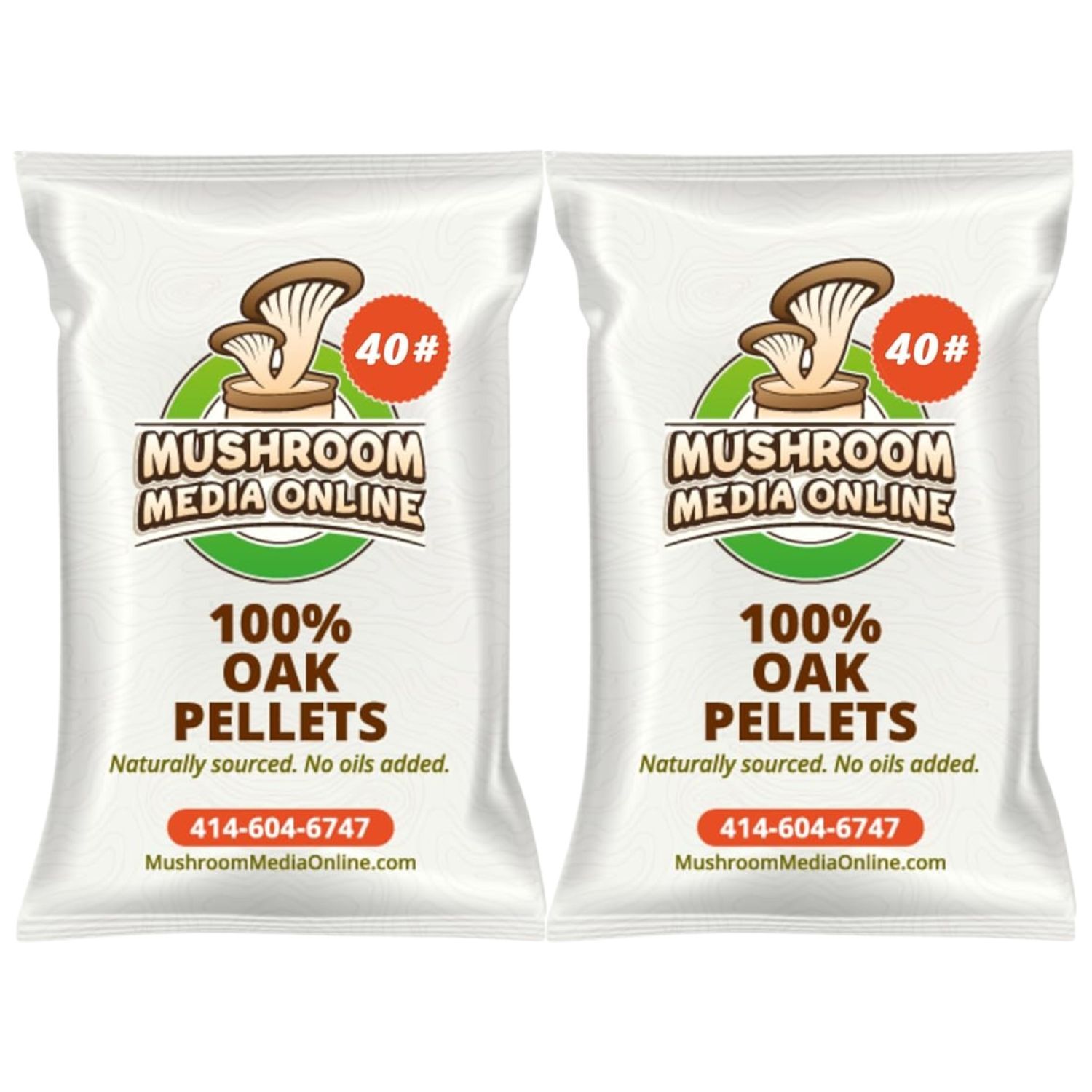 MushroomMediaOnline – 100% Oak Mushroom Pellets 10# – 240# (Free shipping)