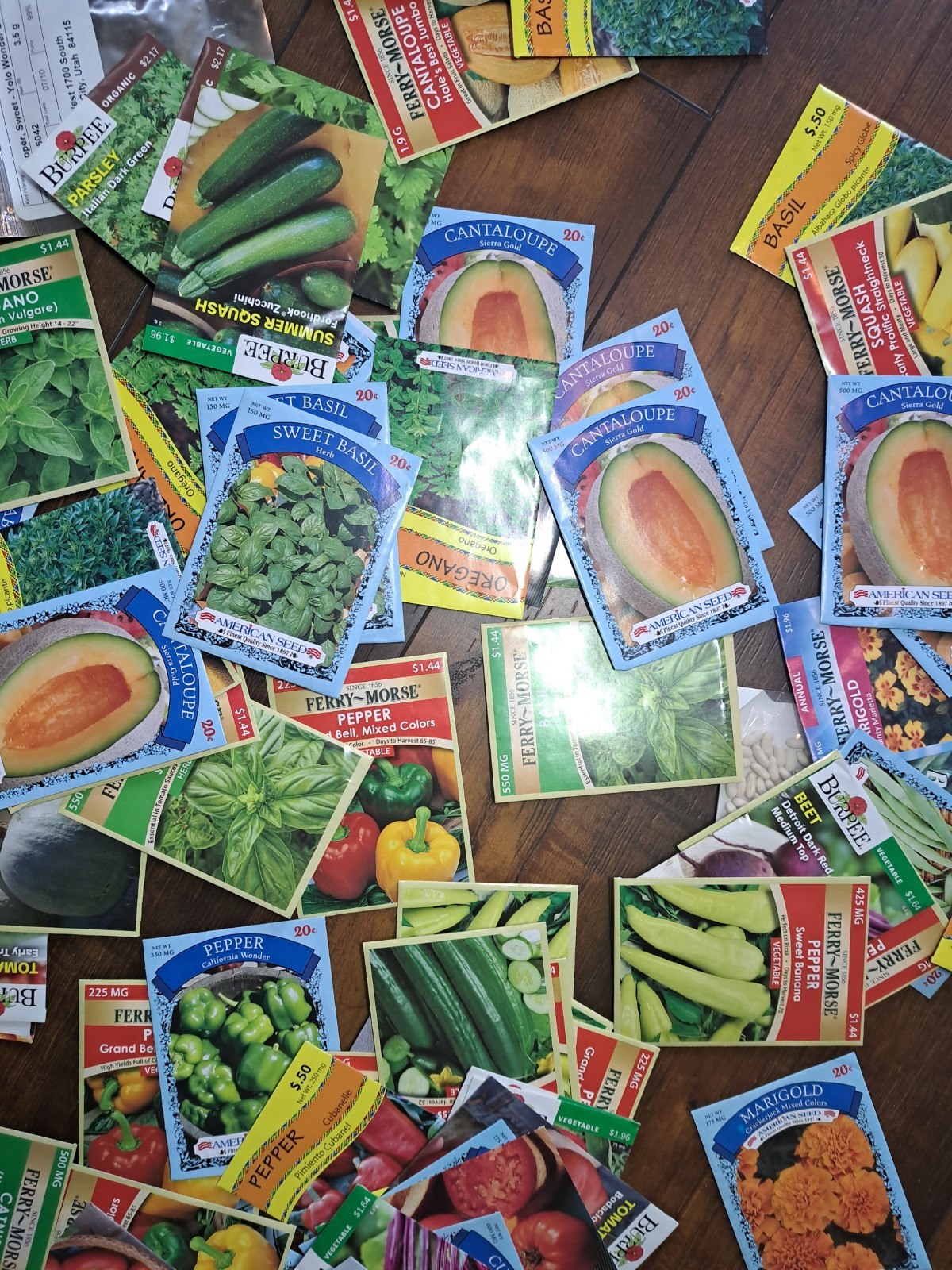 Large Lot of 85 Mixed Vegetable Bean Fruit Flower & Herb Seed Packets 2021-22