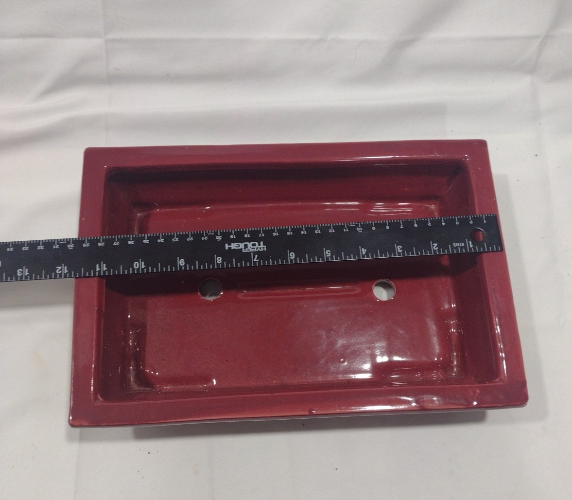 Unknown Japanese Tokoname Bonsai Tree Pot 10x6x3 Great Design Red Clay
