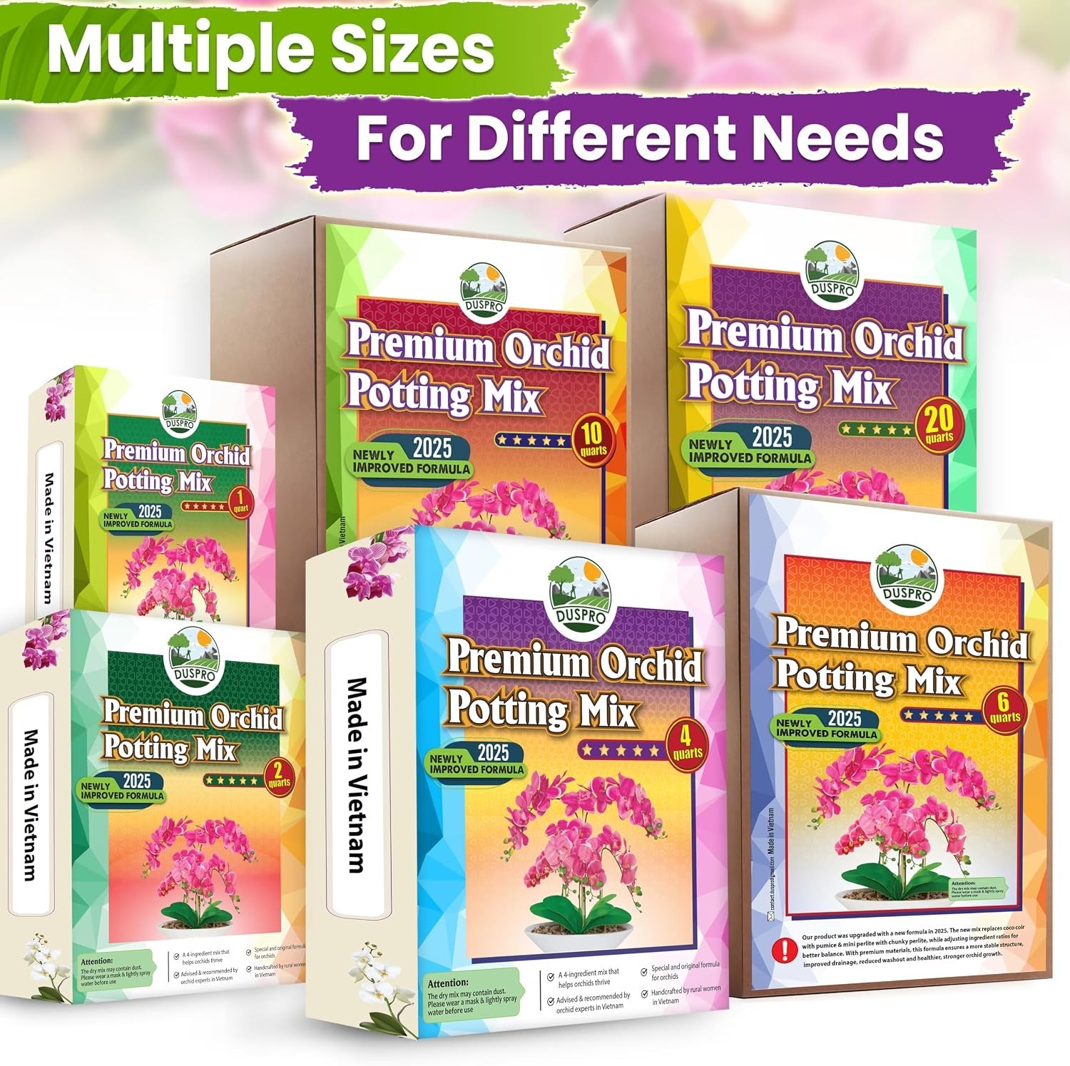 Orchid Potting Soil 20 Quarts: Upgraded Formula, No Coco Peat, Enhanced Bloom