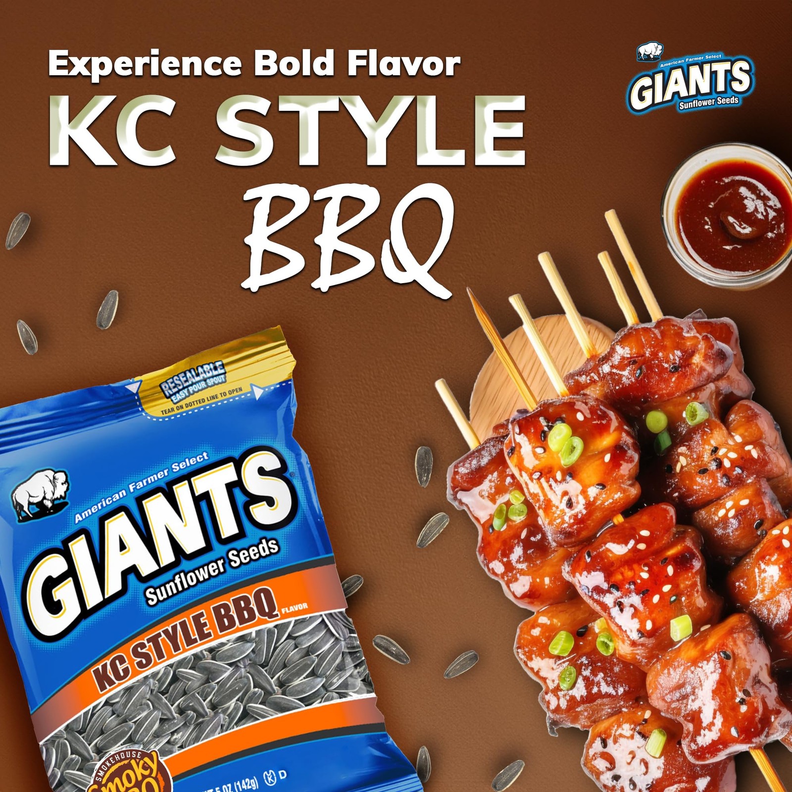GIANTS KC Style BBQ Sunflower Seeds – Sunflower Seeds Bulk, Roasted Sunflower…