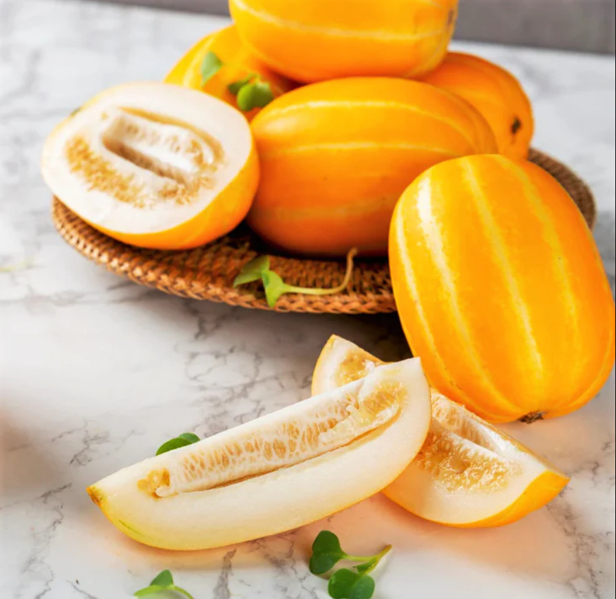 RARE✿ Heirloom Silver Line Sweet Melon/Makuwa Melon 참외 10 Seeds ●Asian Variety