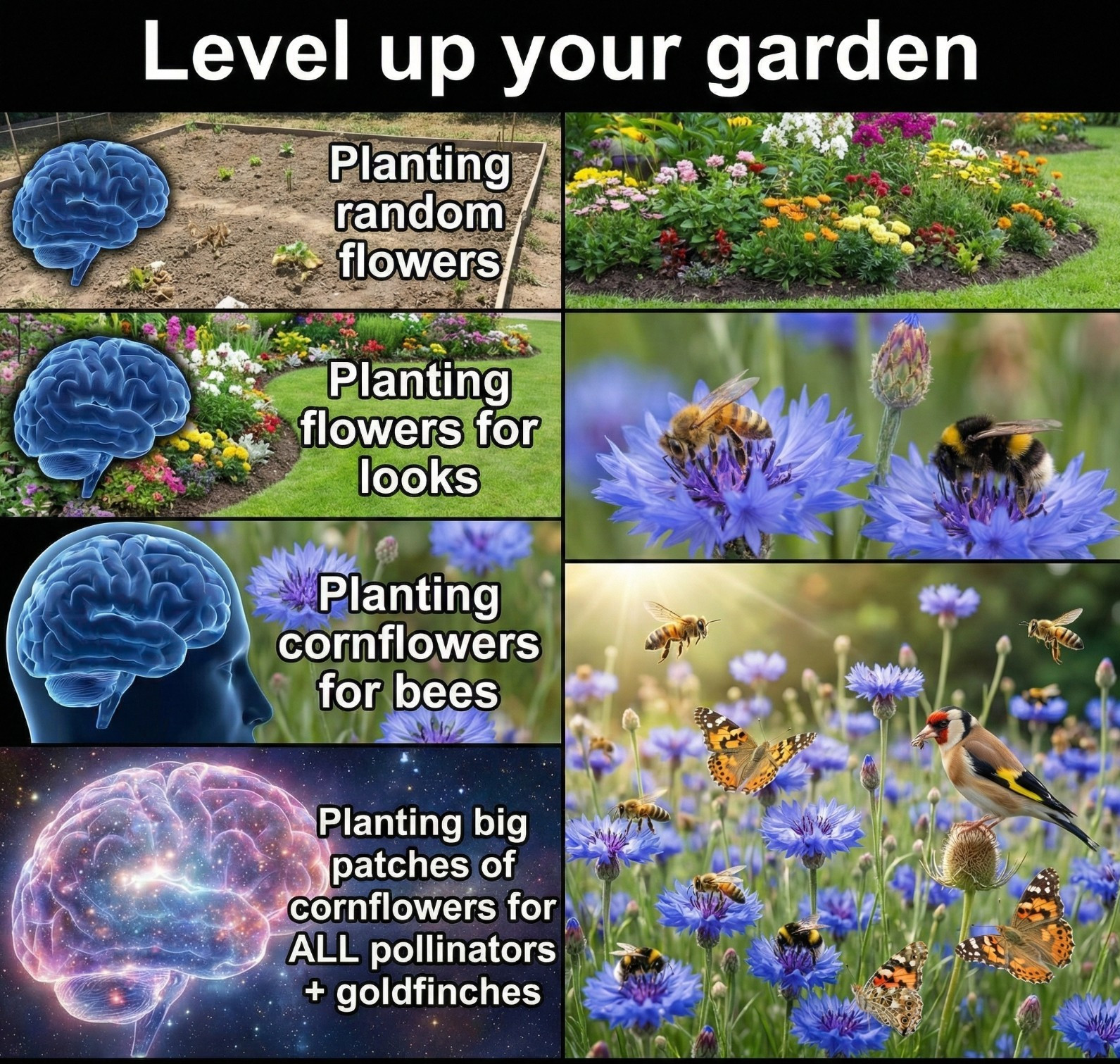 Landscaper’s Pack Cornflower Bachelor’s Button Moody Mix Non-GMO 1500 Seeds