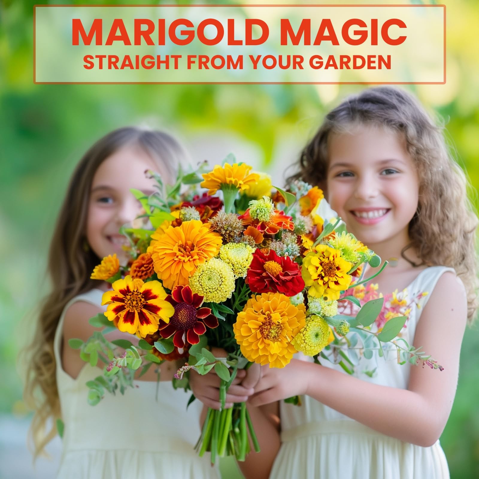 NatureZ Edge Marigold Seeds Mix, Over 5600 Seeds, 0.63 oz, Petite French