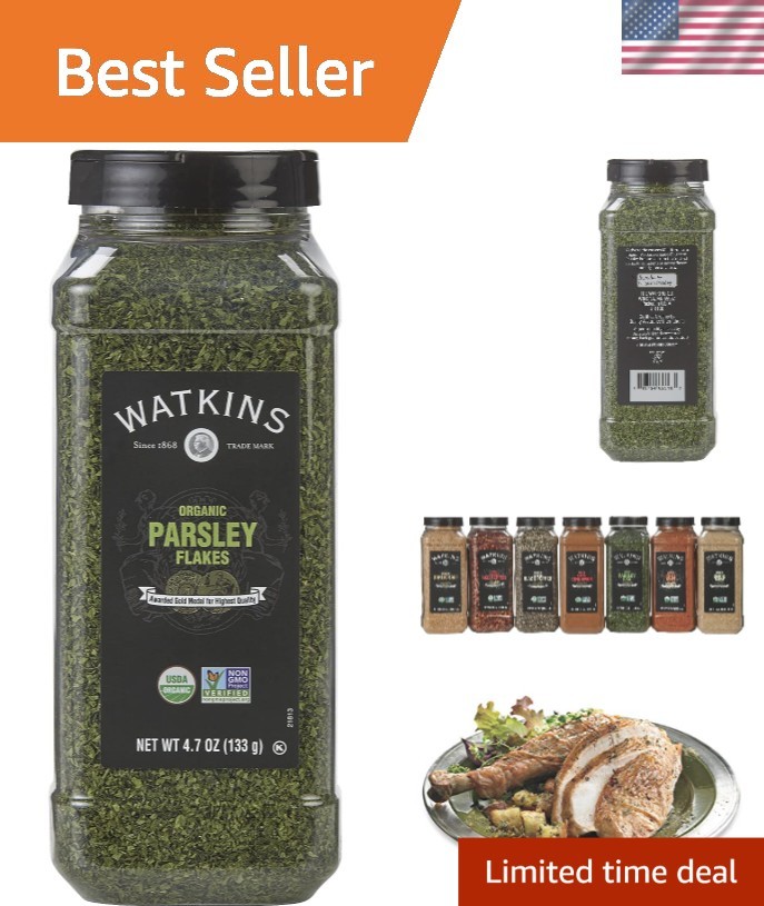 Watkins Organic Parsley Spice – 4.7 oz Gourmet Flavor Enhancer, Kosher Certified