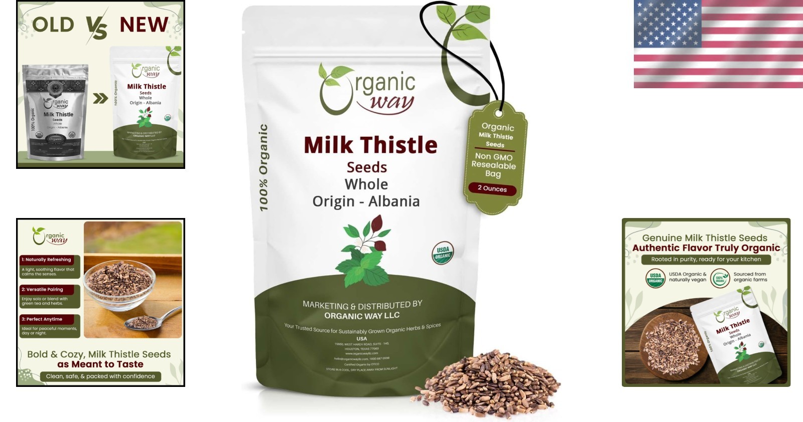 Fresh Organic Milk Thistle Seeds – Resealable 2 Oz for Lasting Flavor