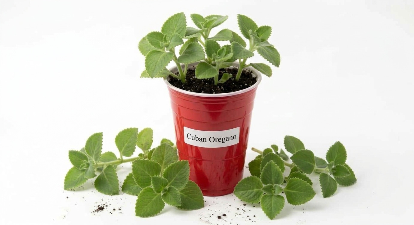 Cuban Oregano (ORGANIC) Well Rooted plant