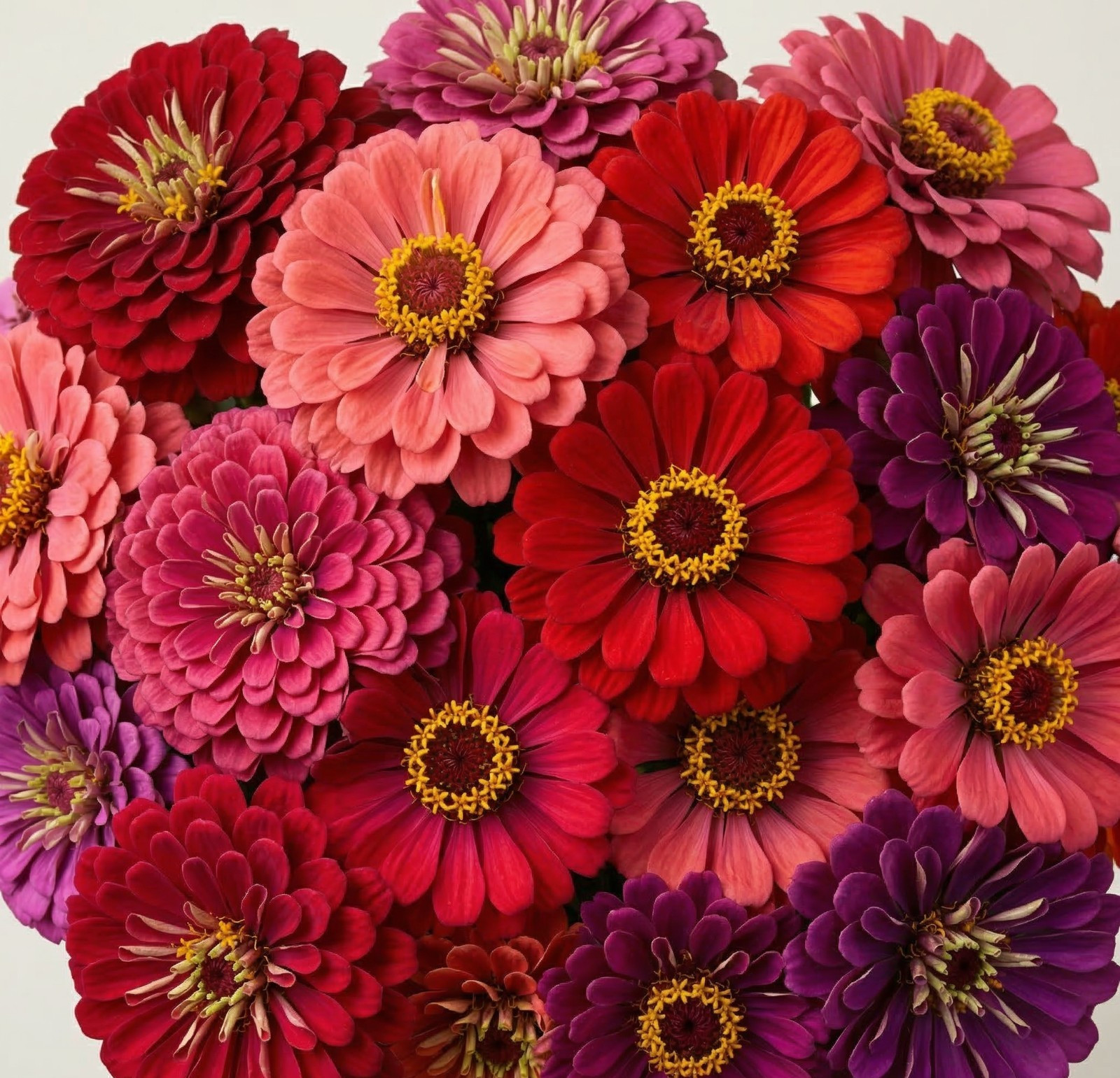 Zinnia DESSERT GARDEN Collection 4 Mixes 750 Seeds Berry Cheesecake Lime Fruity!