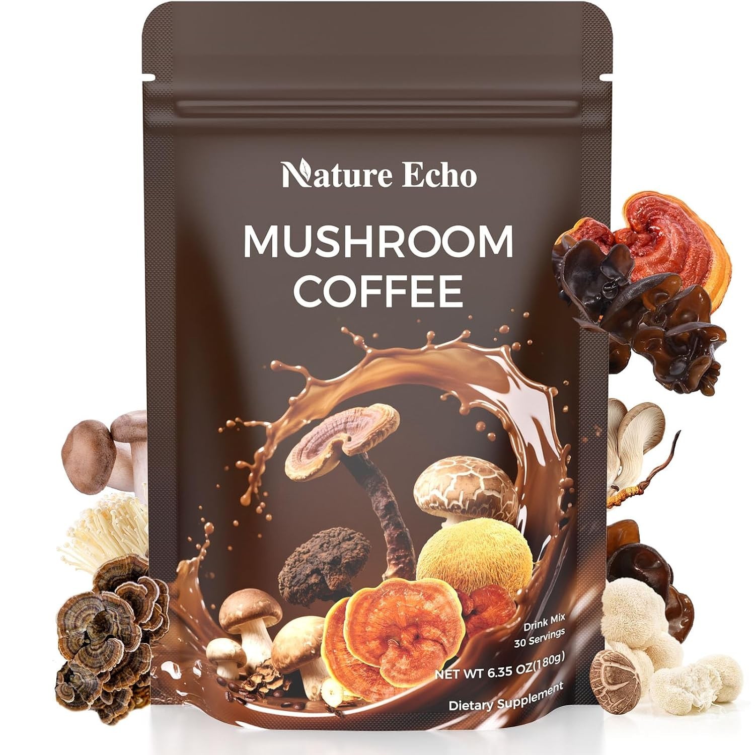 Mushroom Coffee 11 in 1 Mushrooms with Ashwagandha, Lion’s Mane, Reishi, Cord…