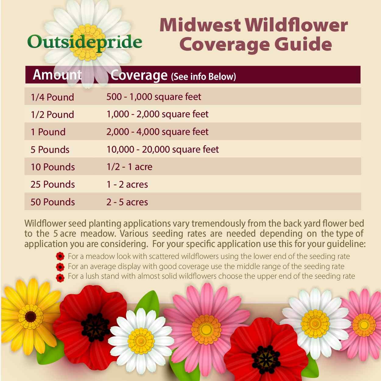 1 LB Midwest wildflower seed mix from Outsidepride.