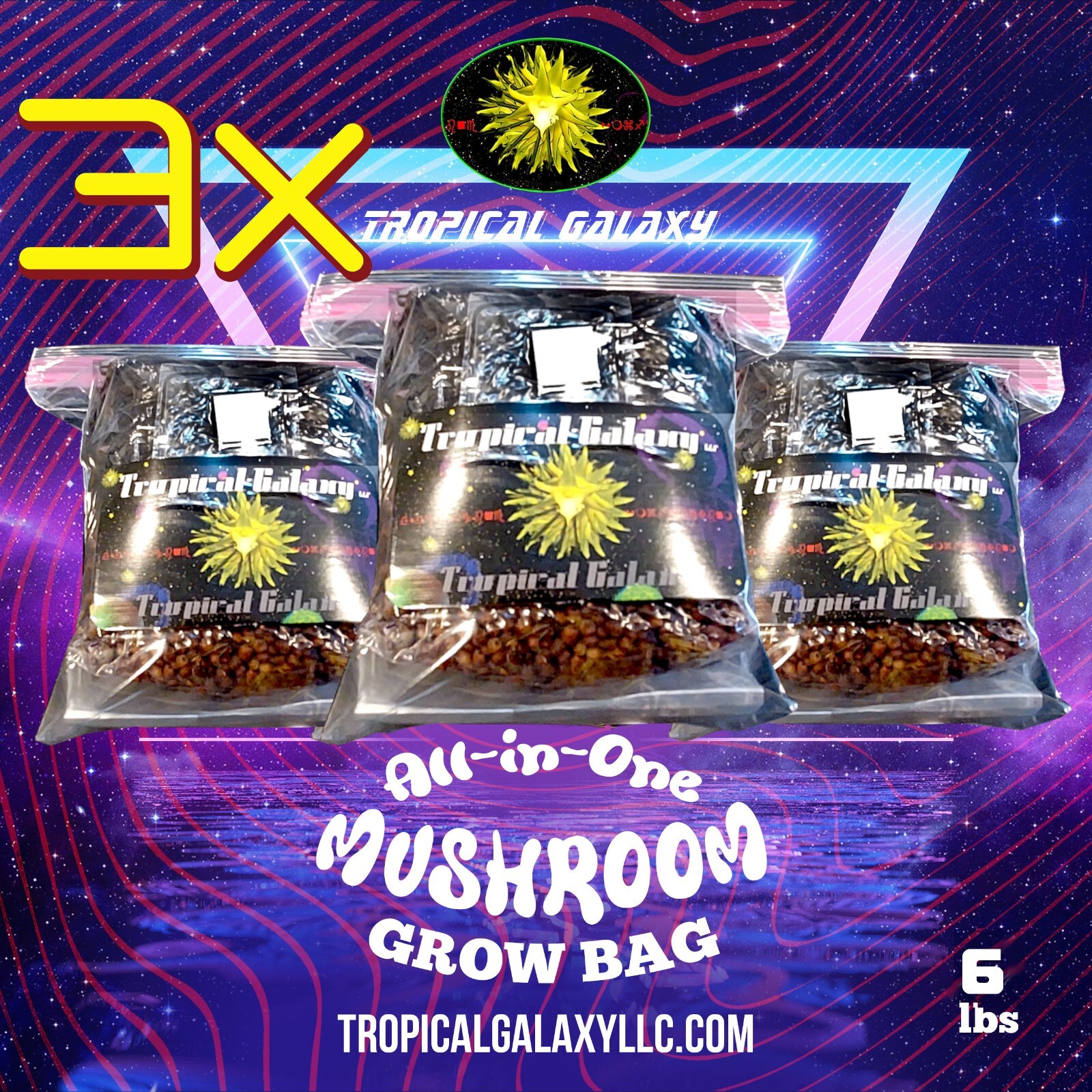 3x All In One Mushroom Grow Bags – Dung Lovers Bulk Substrate w/ Injection Port
