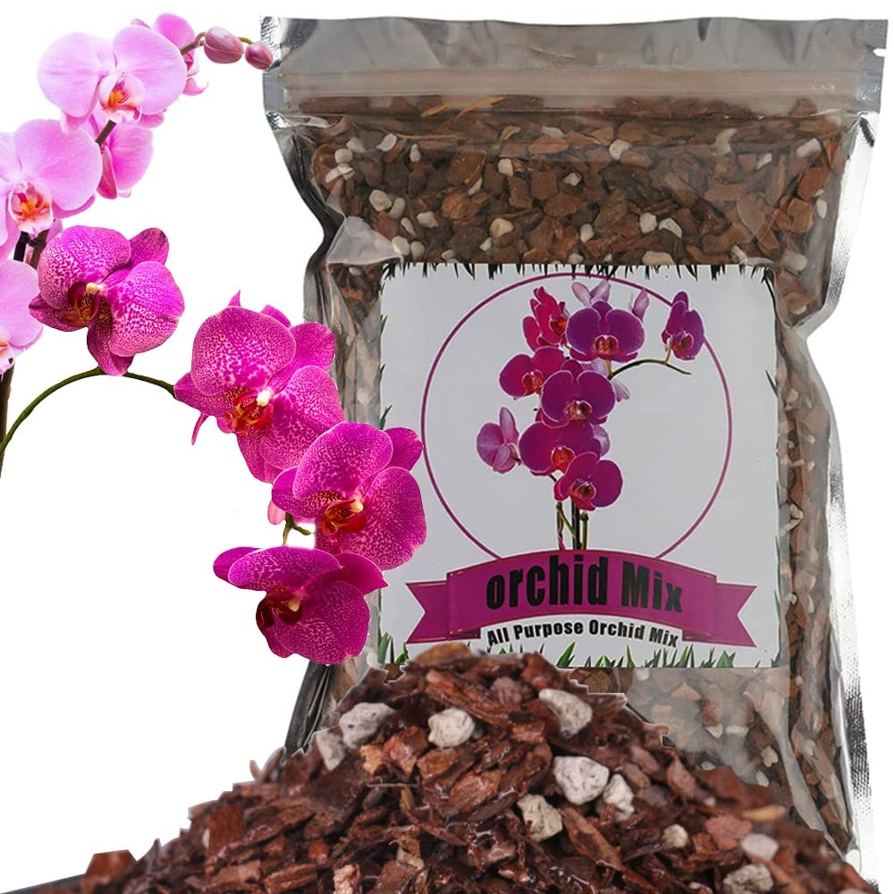 All Purpose Soil Potting Mix – Orchid Bark & Organic Perlite for Plants 1 qt
