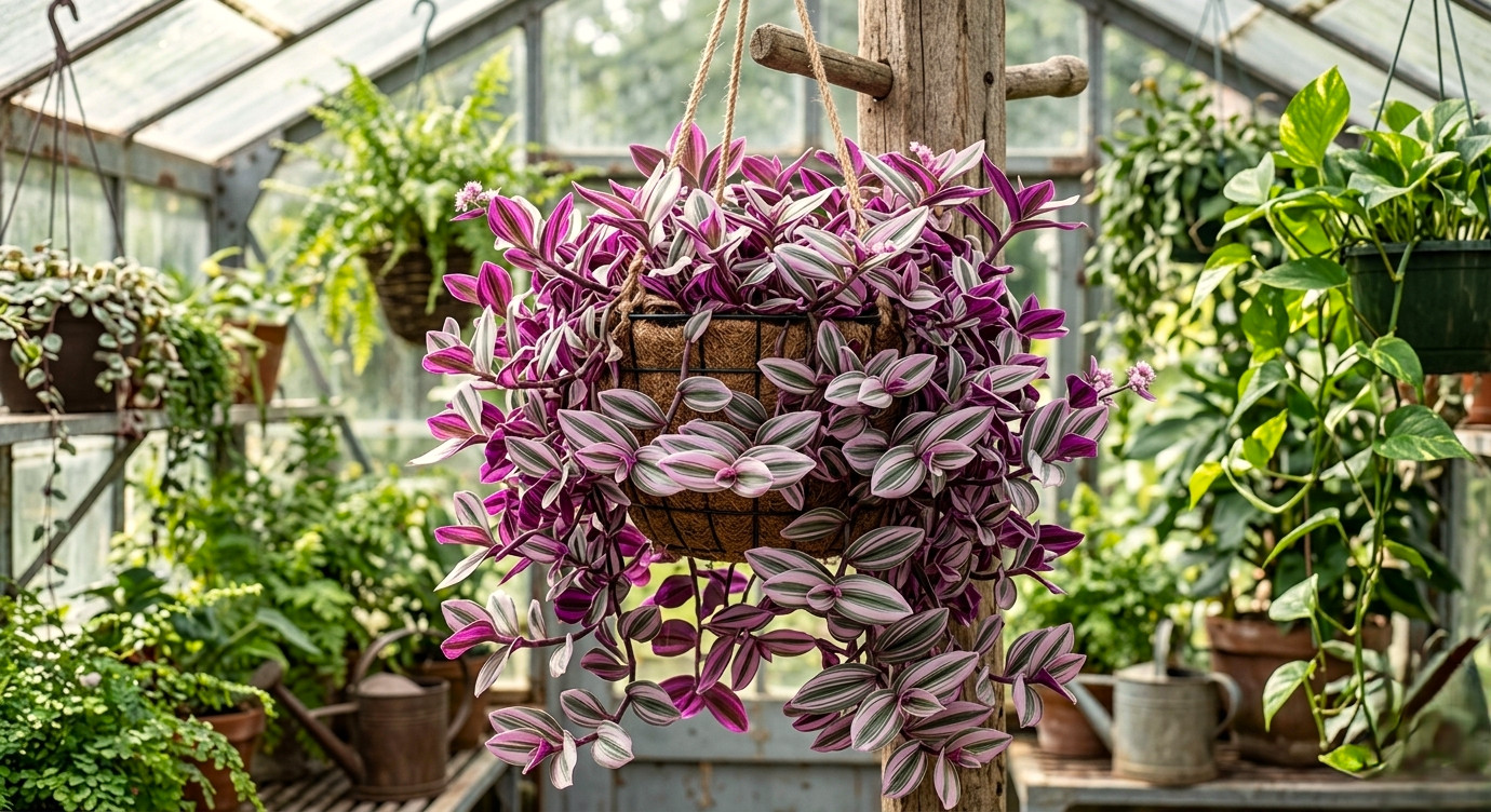 10 ROOTED Tradescantia Zebrina Wandering Jew Plant Cuttings Purple plant