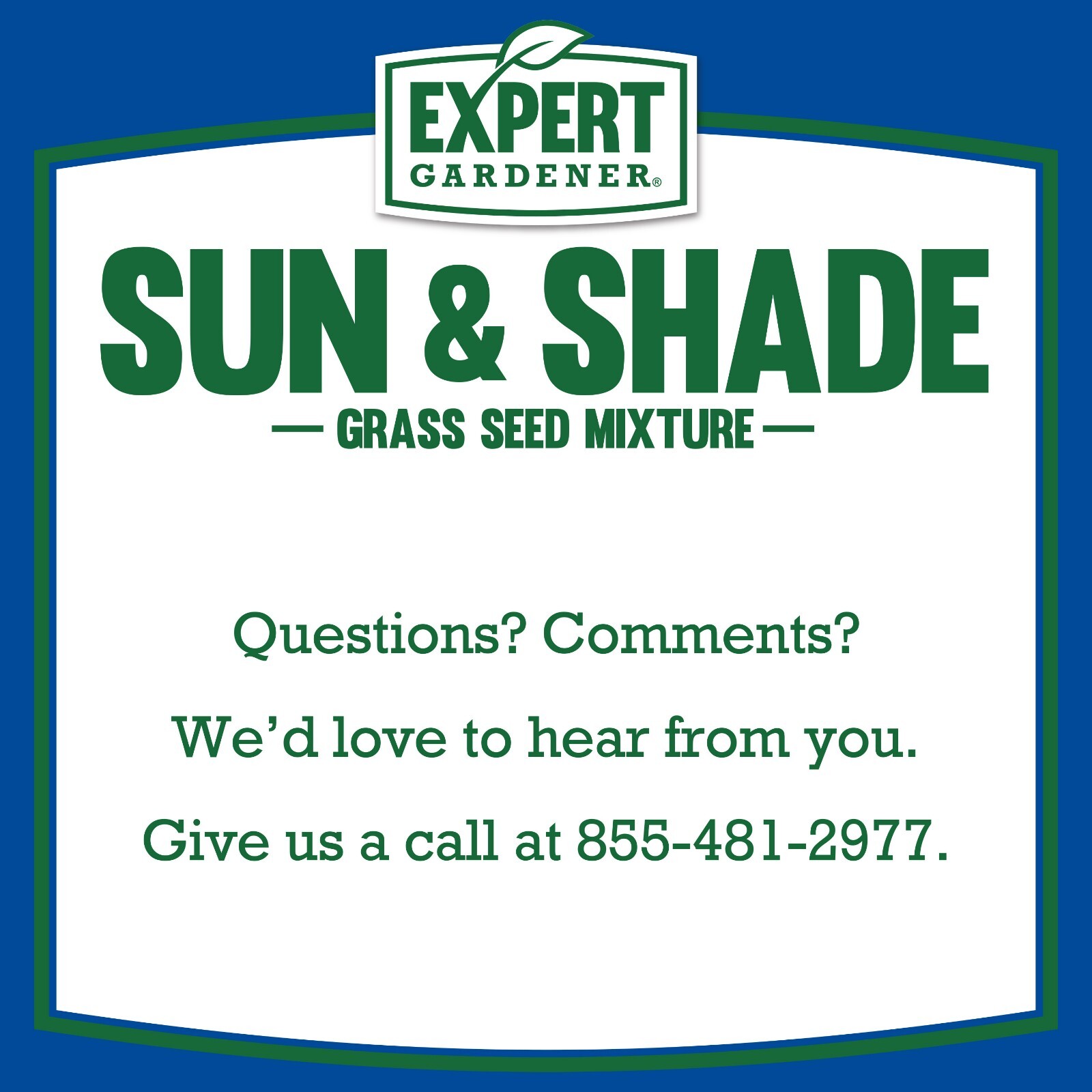 GRASS SEED Sun & Shade Southern Mix, for Sun to Partial Shade, 3, 7, 20 Lb.