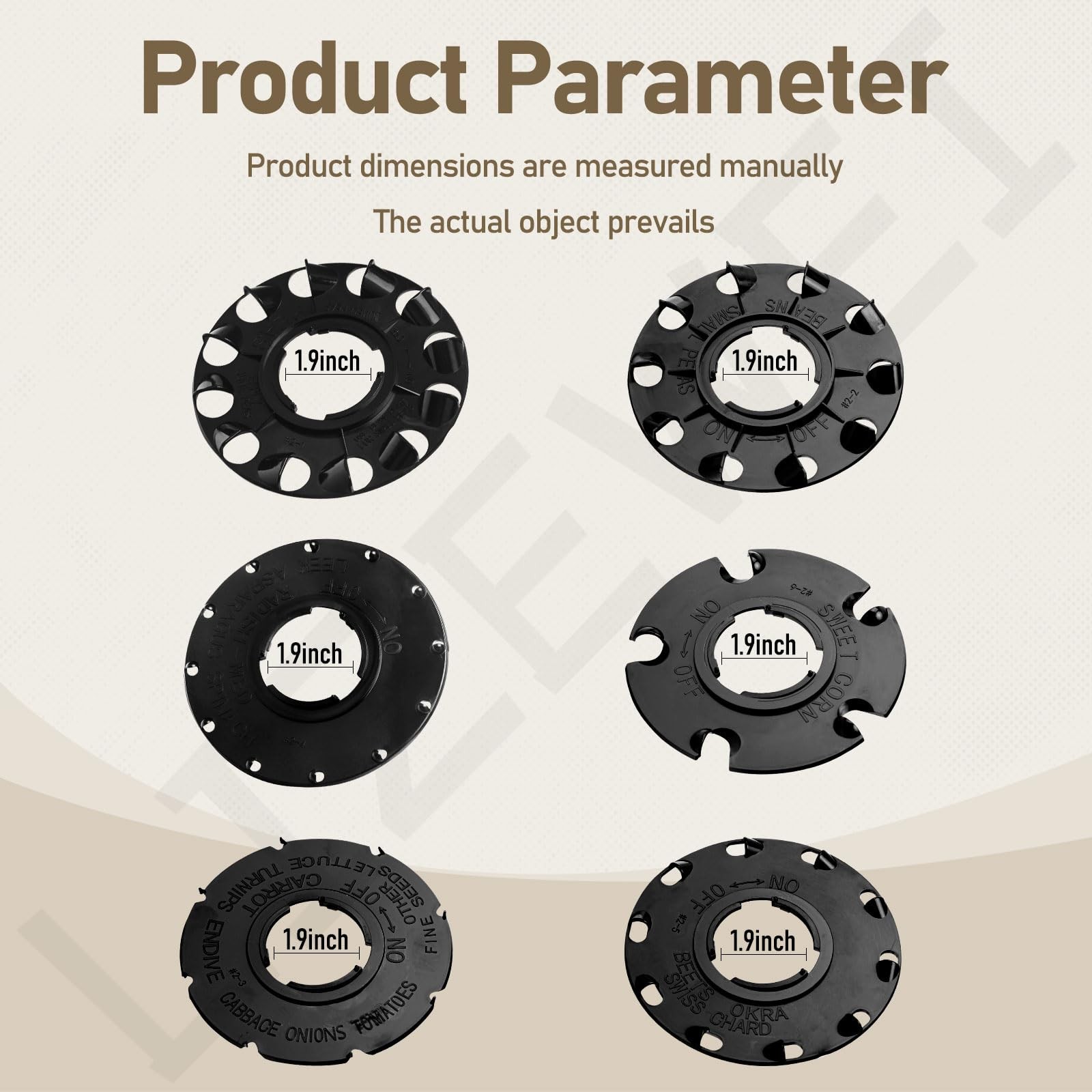 Seed Plate Set for EarthWay 1001 1001B Garden Seeder Planter 60009 60010 12Pk