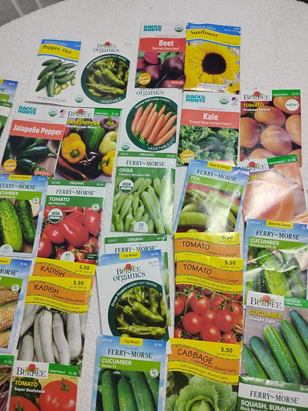 Lot Of 100 Mixed Variety Pack Vegetable+Fruit +Flower Seeds Garden 12/26 Fast Sh