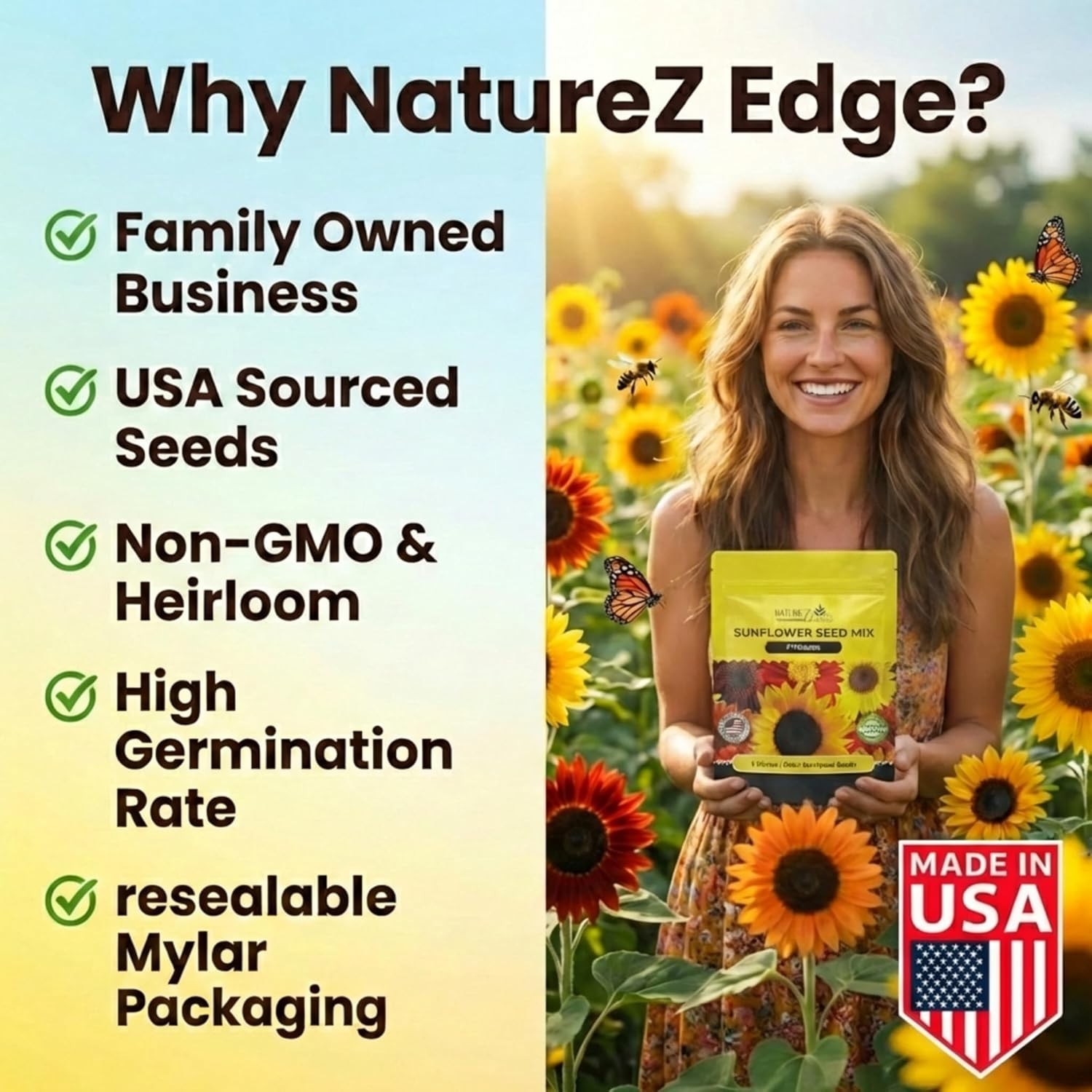 Diverse Sunflower Seeds Collection – Mammoth, Dwarf, Lemon Queen & More