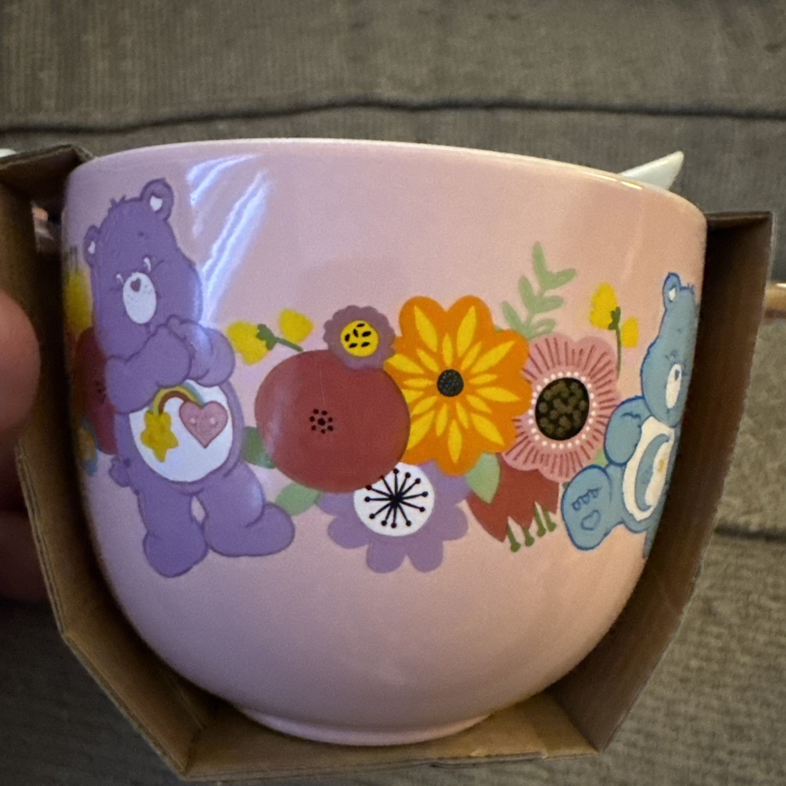 NEW Care Bears Spring Floral Flowers Ceramic Noodle Rice Bow