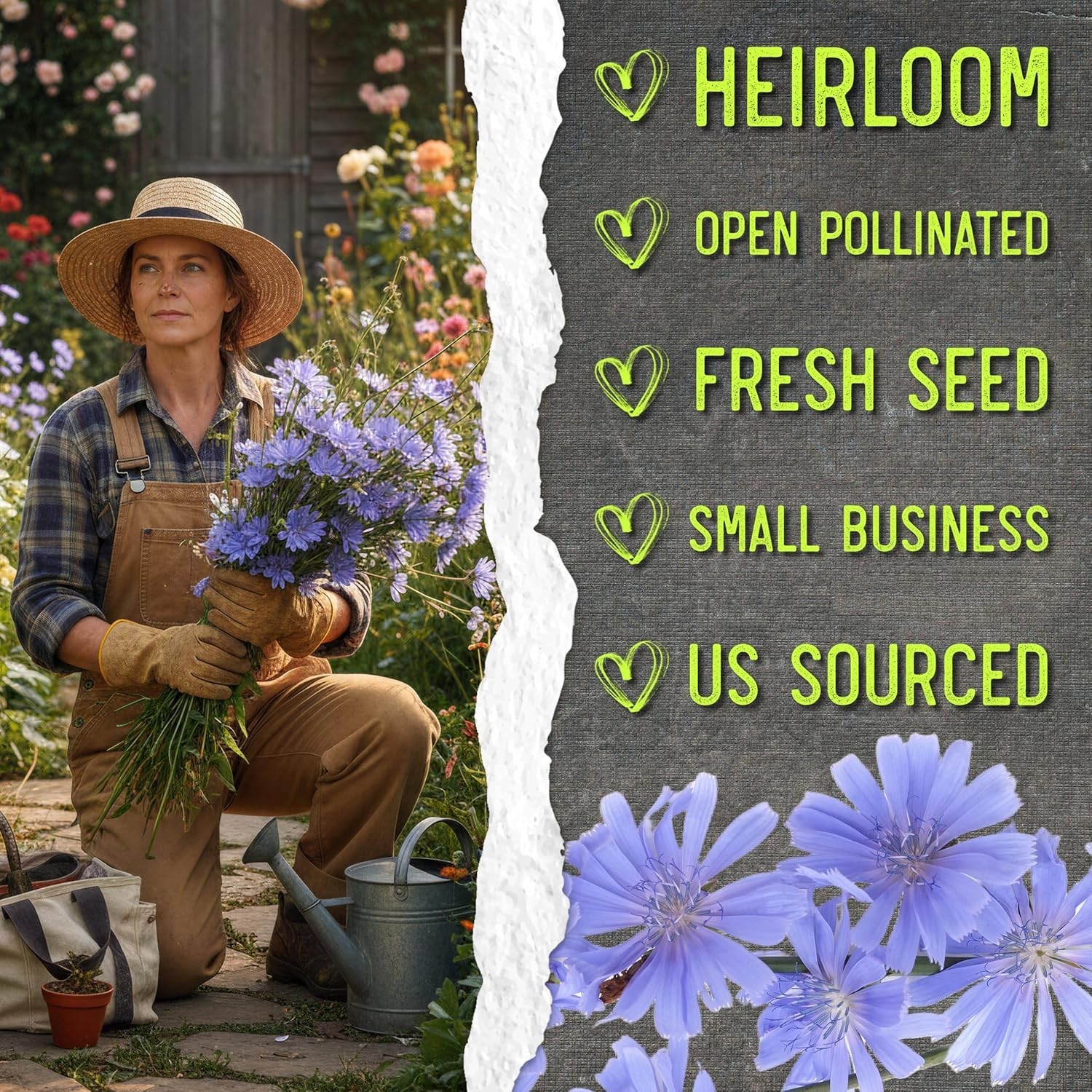 Seed Needs Chicory Seeds 30,000+ Italian Dandelion Non-GMO Heirloom & Untreated