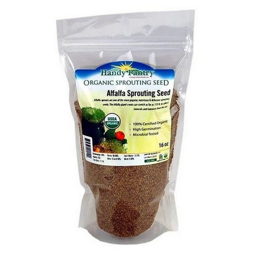 Organic Alfalfa Sprouting Seeds 16 Oz By Handy Pantry