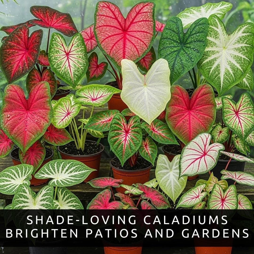 Elegant 10-Pack of Caladium Bulbs – Stunning Color for Indoor & Outdoor Displays
