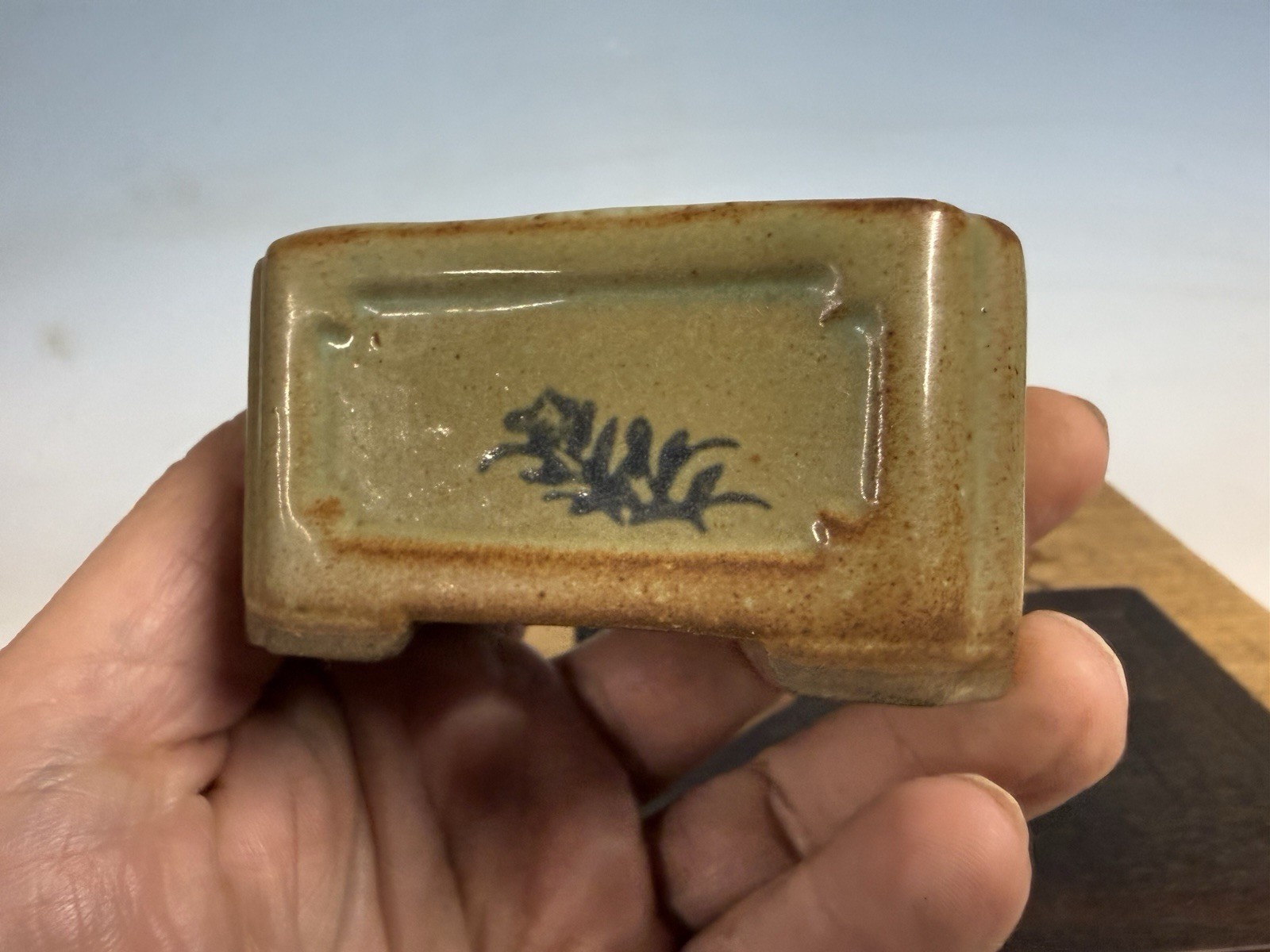 Japanese Unknown Maker Shohin Bonsai Tree Pot 3” Unusual Piece