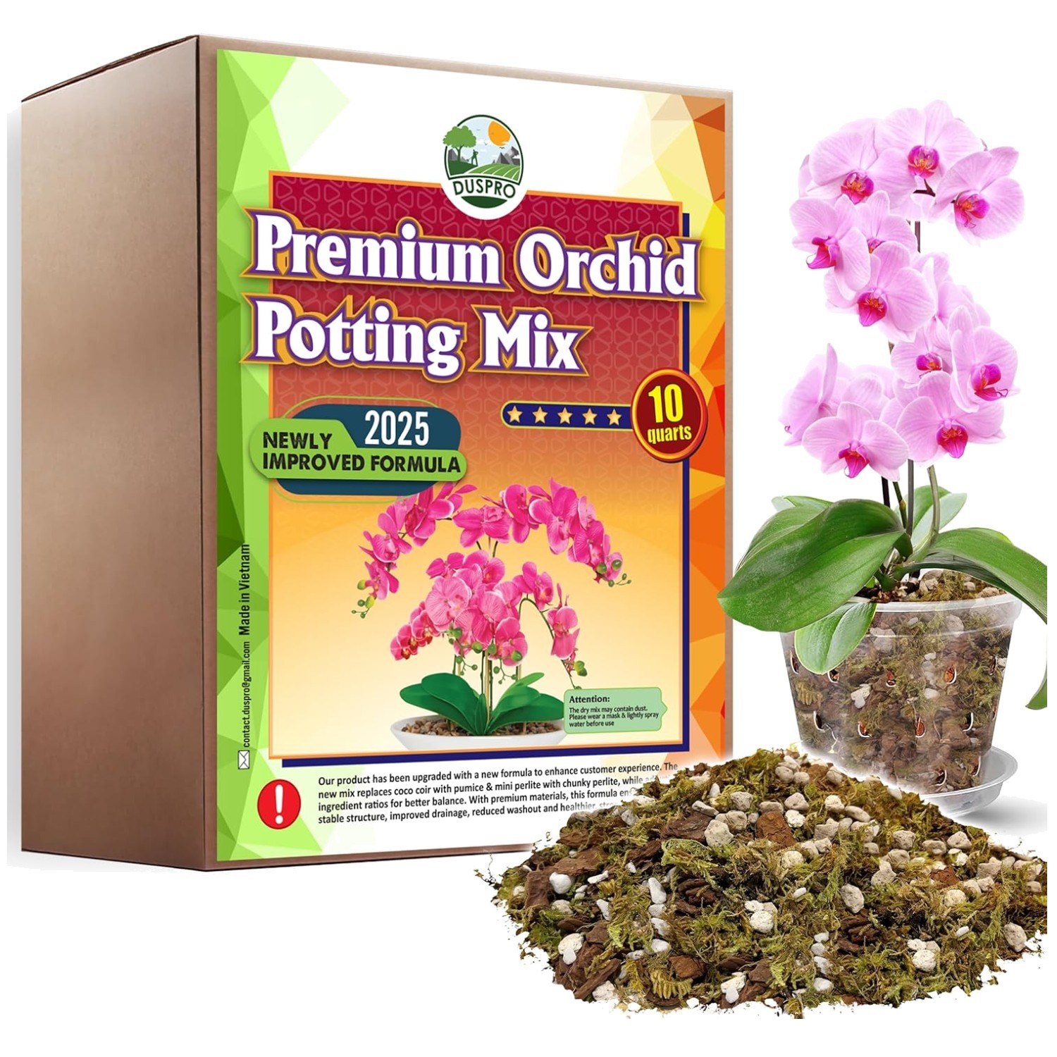 Orchid Potting Mix with Forest Moss & Pumice, 10QT