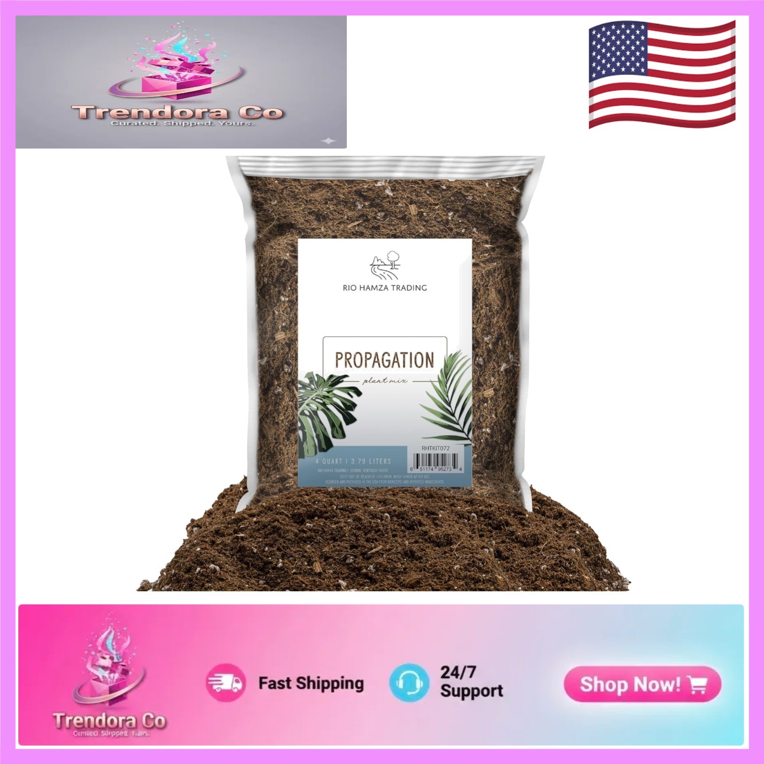 4 Quarts Hand Blended Soilless Plant Propagation Mix for Houseplants Success