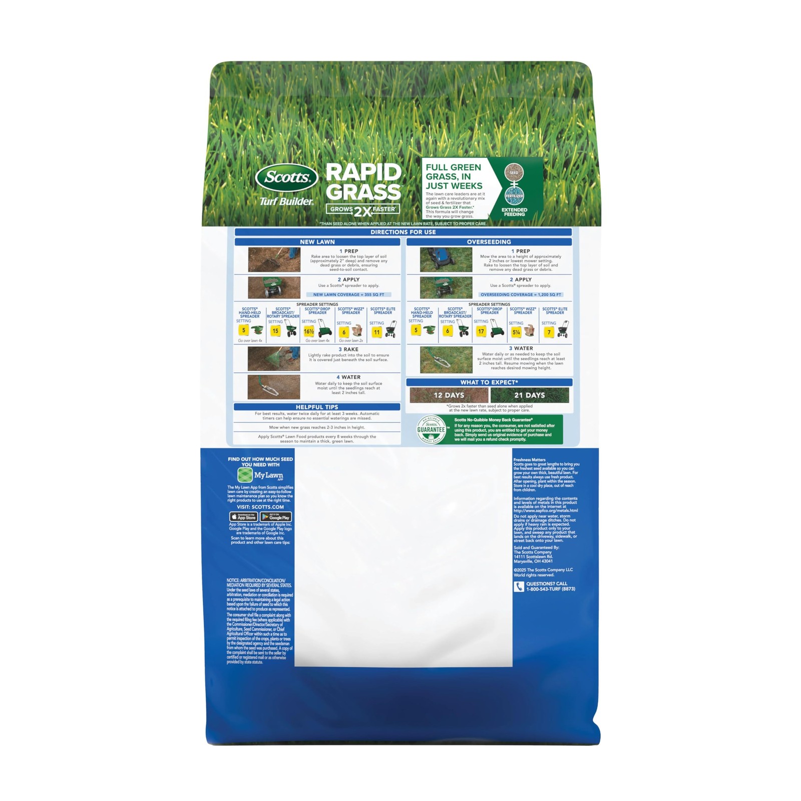 Scotts Turf Builder Rapid Grass Sun And Shade Mix Combination Seed And
