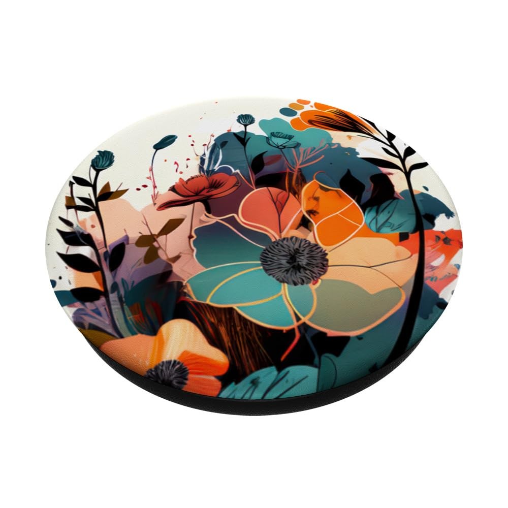 Displace Design Floral Boho Foliage Flower Flora Nature Vegetation Black