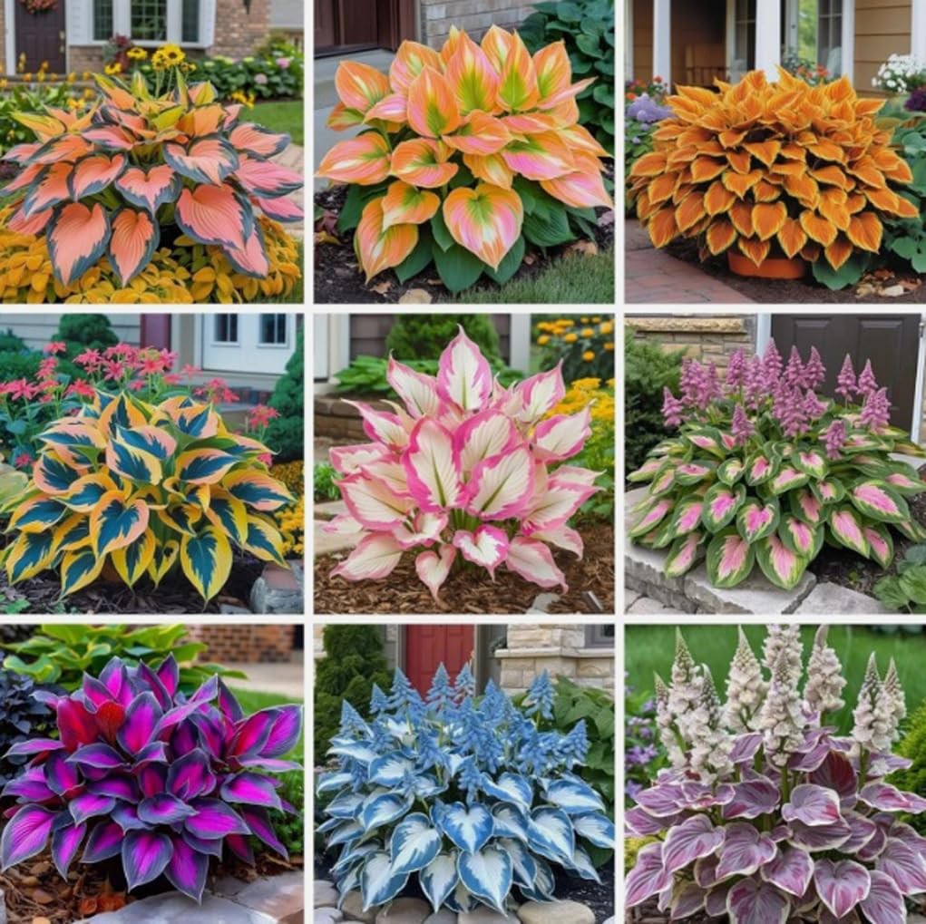 100PCS Heart-Shaped Hosta Seeds Perennial Shade Garden for Planting Outdoor…