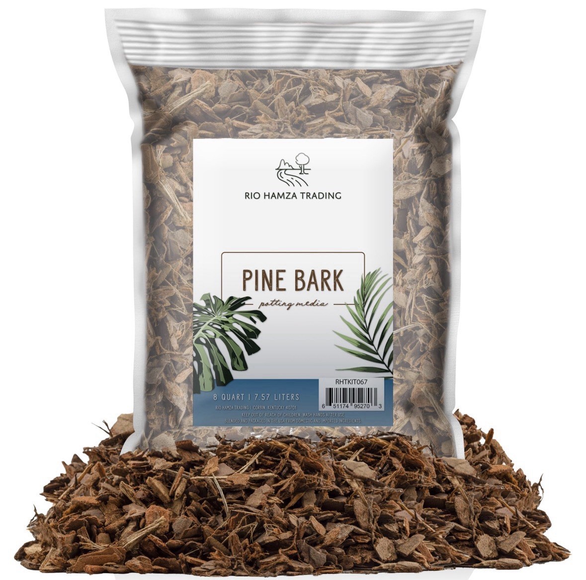 Rio Hamza Trading Pine Bark Mulch nuggets 4quarts