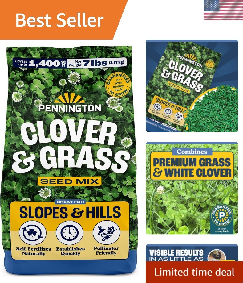 7 LB Clover + Grass Seed Mix for Lush Lawns – Plant in Fall for Best Results