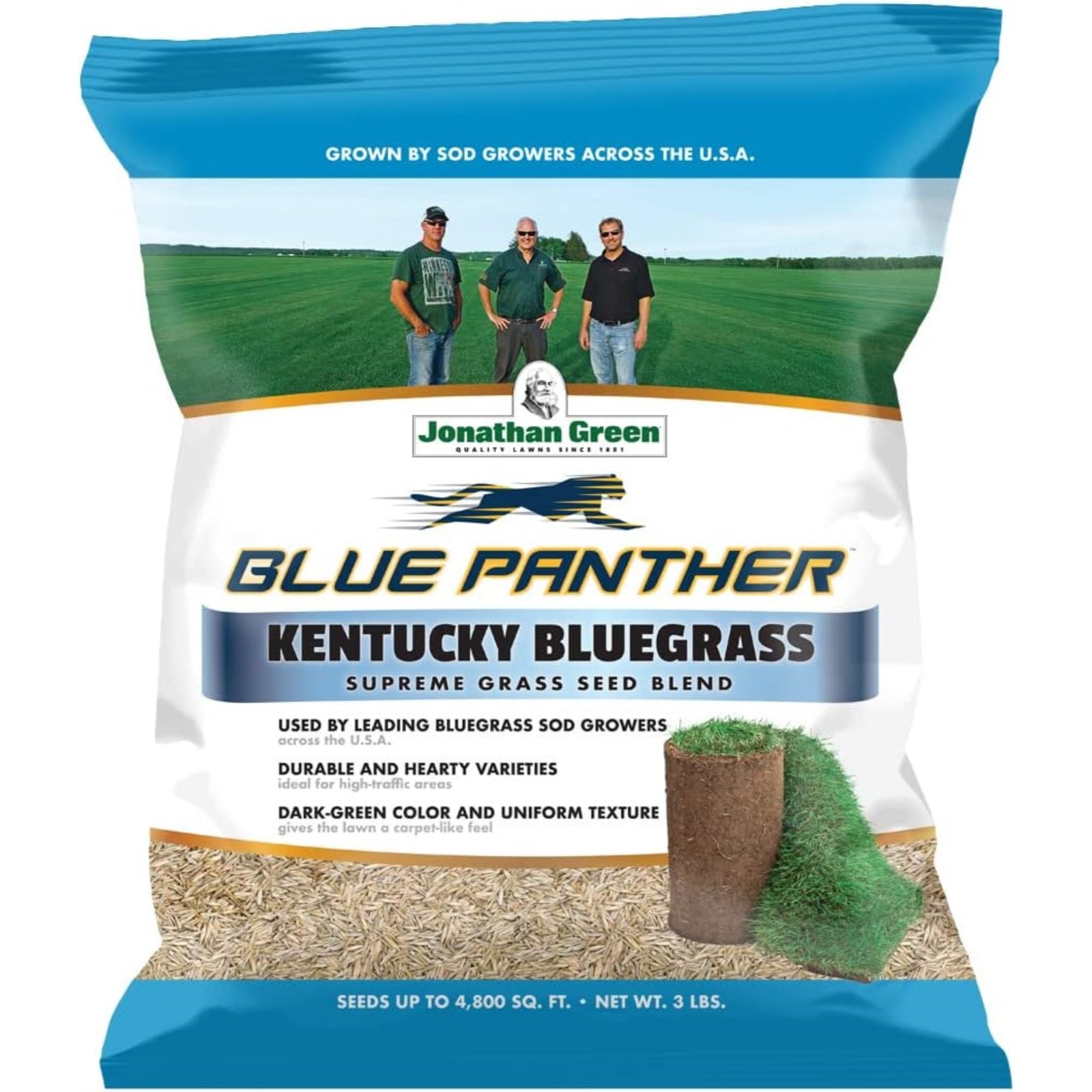 Jonathan Green Blue Panther Kentucky Blue Grass Seed, 3lb (Pack of 2)