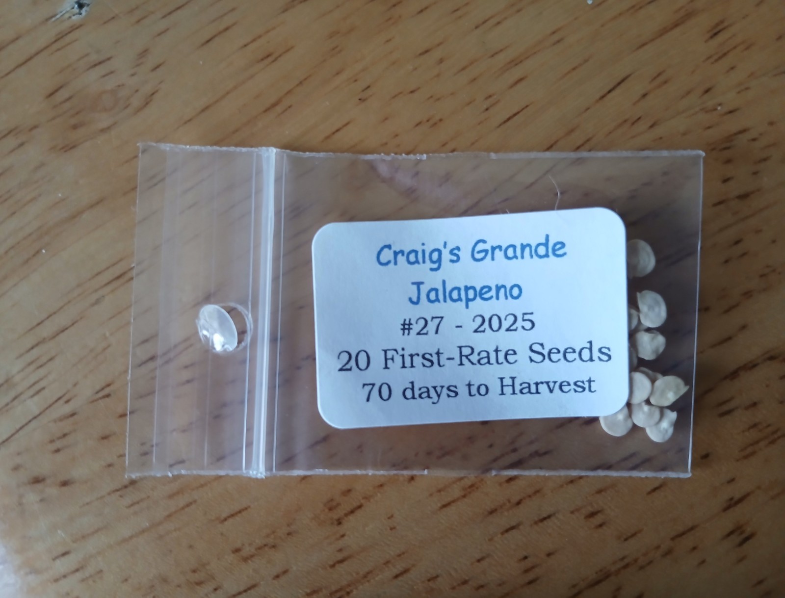 15 – Pepper Seeds – Choice 2025 Premium Fresh – Craig’s Grande Jalapeño – A 27