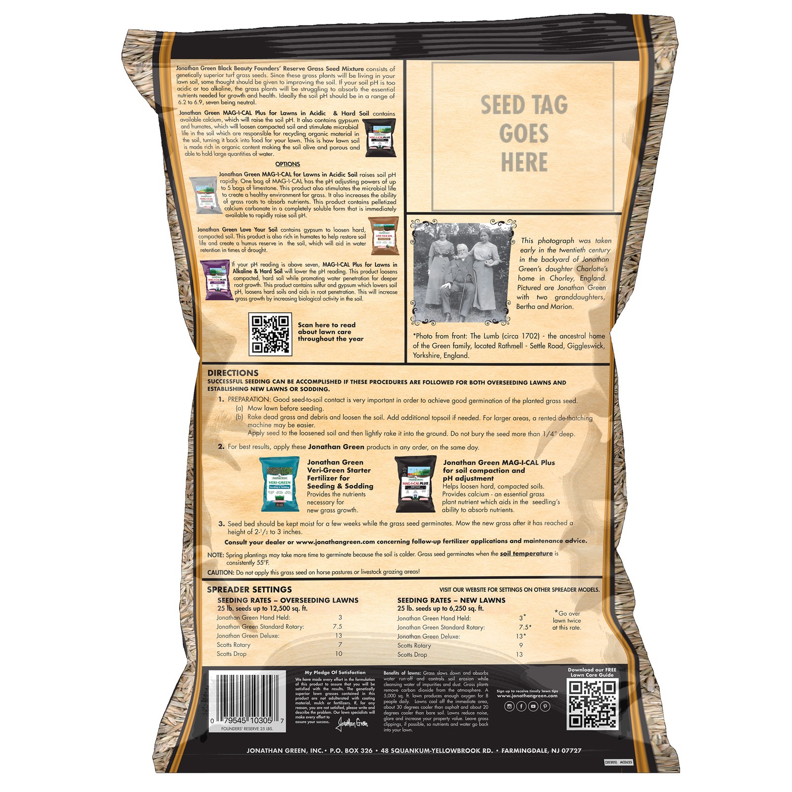 Jonathan Green Black Beauty Founders’ Reserve Tall Fescue Grass Seed, 25lbs