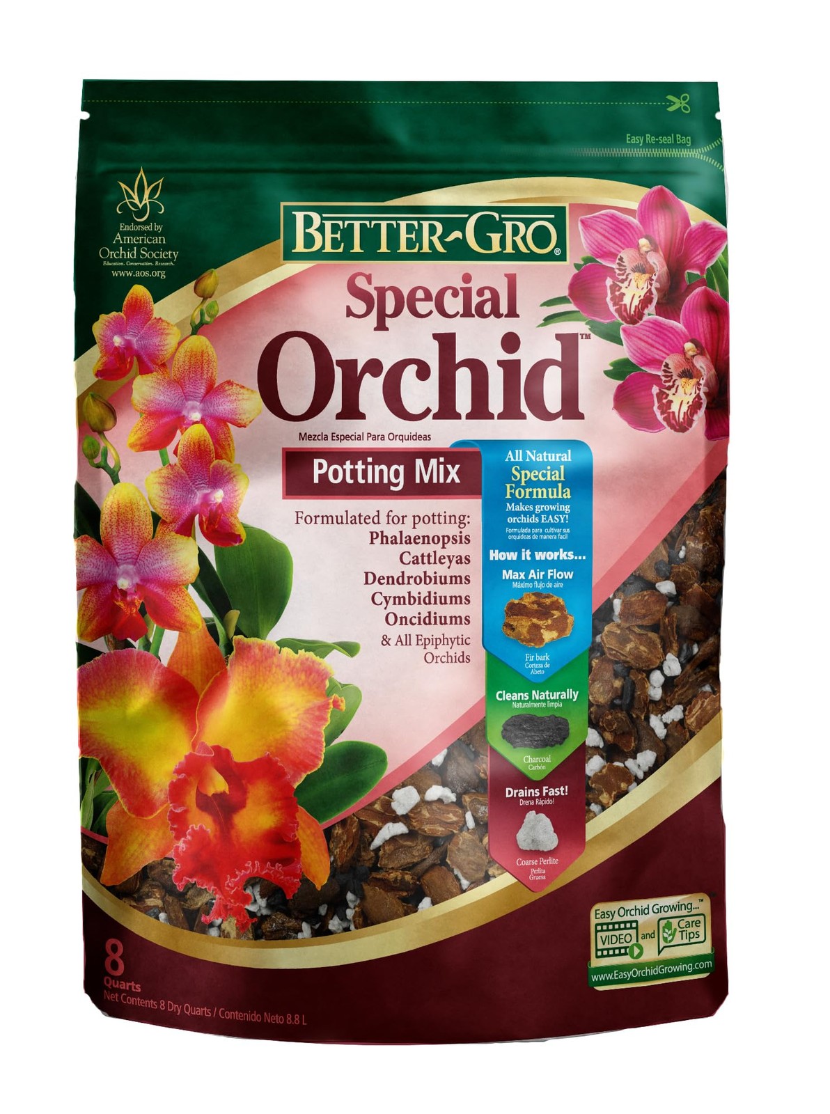 Better Gro Special Orchid Mix Premium Grade Orchid Bark Potting Mix for Potting