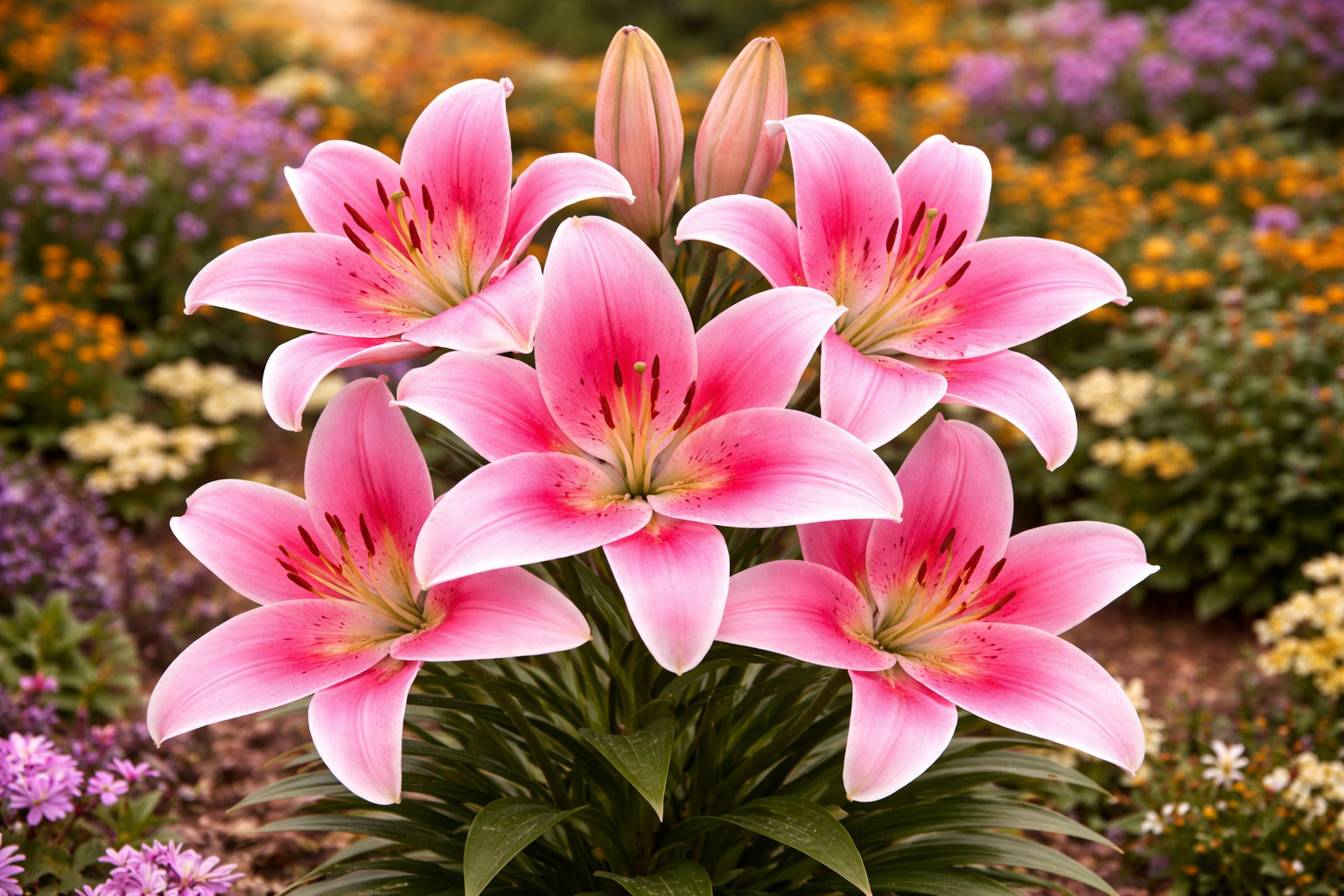 10 Pink Asiatic Lily Bulbs for Planting – Fragrant Pink Lily Flowers