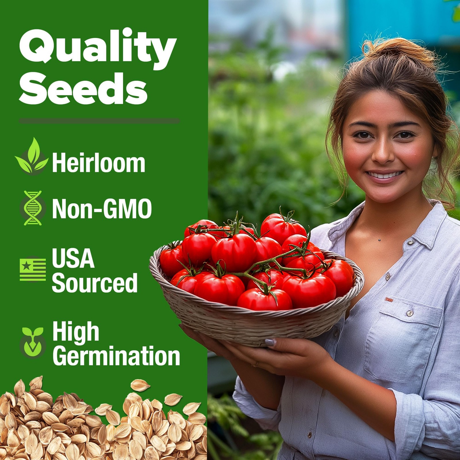 HOME GROWN Beefsteak Tomato Seeds 600+ Heirloom Non-GMO 2-Pack, Multi